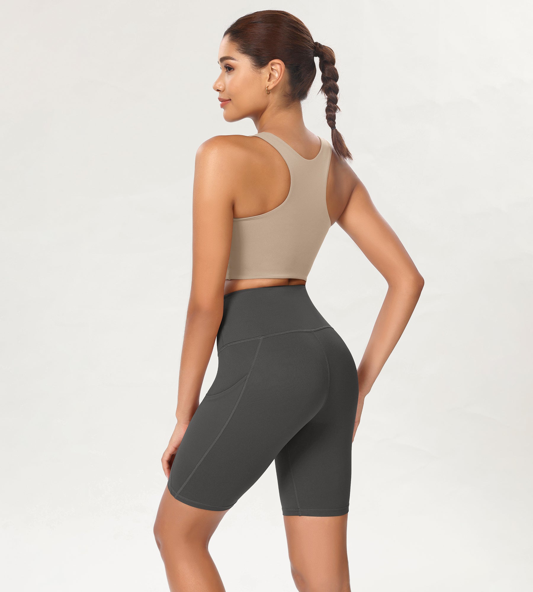 8 Tummy Control 2.0 High Waist Athletic Workout Shorts with Pockets - ododos