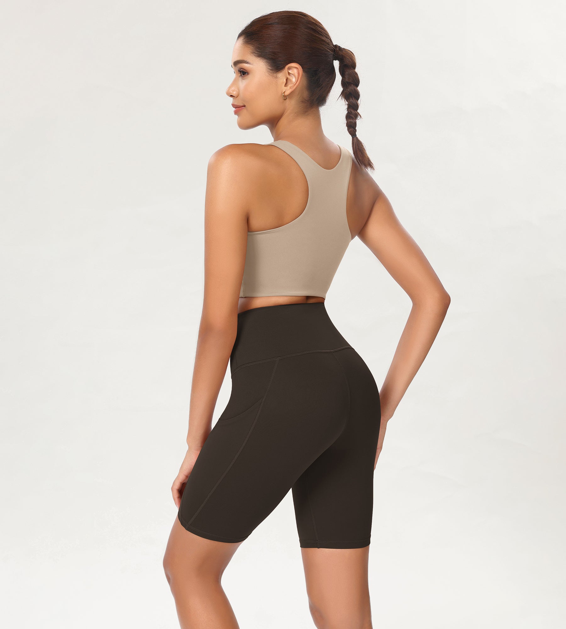 8 Tummy Control 2.0 High Waist Athletic Workout Shorts with Pockets - ododos