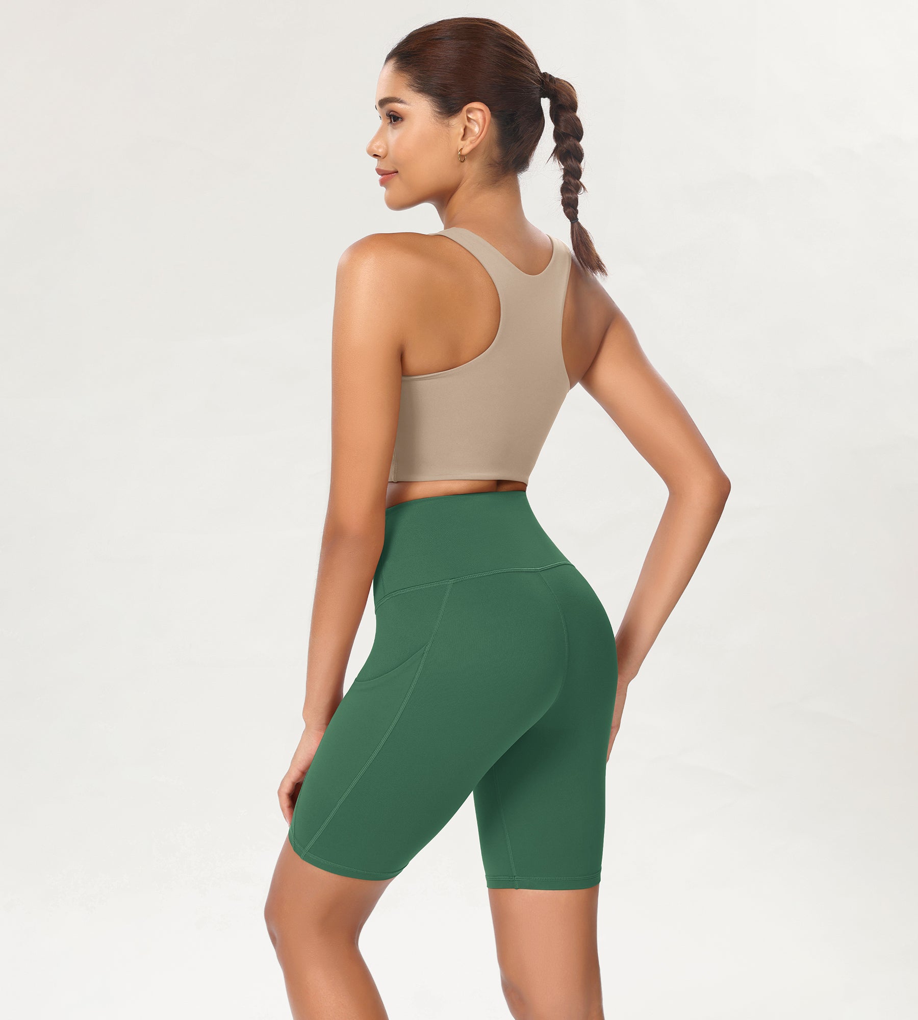 8 Tummy Control 2.0 High Waist Athletic Workout Shorts with Pockets - ododos