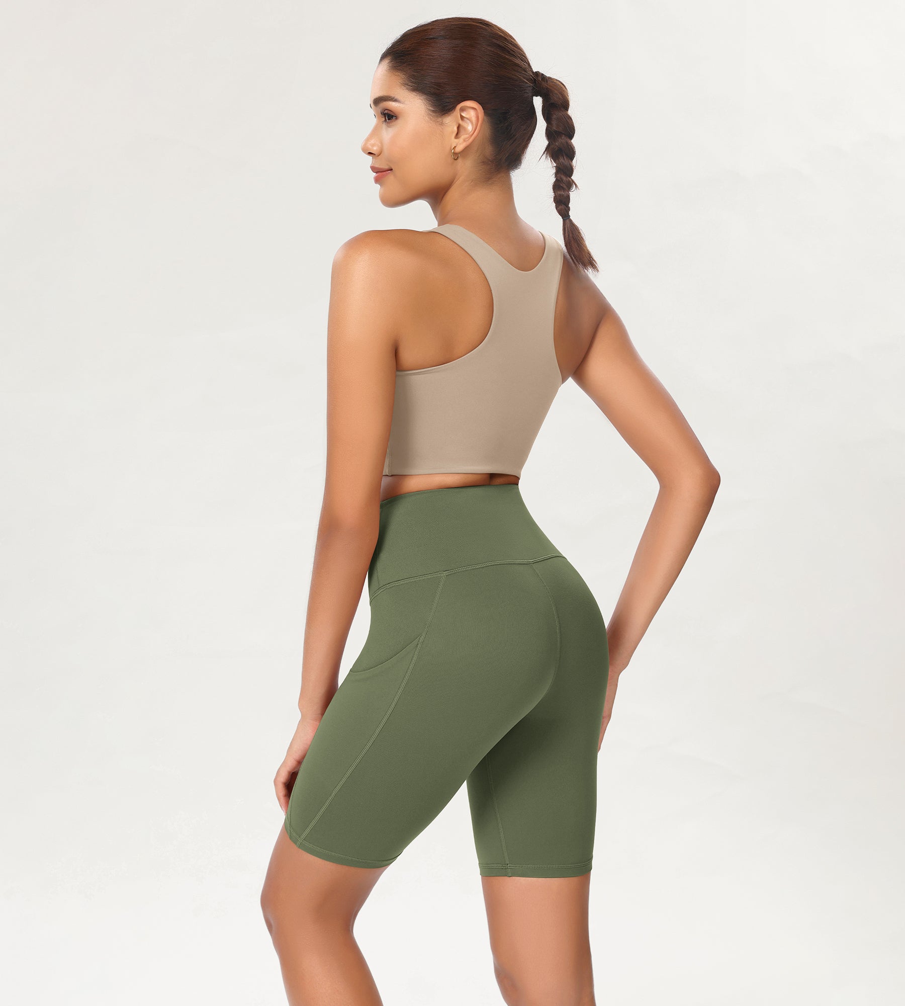 8 Tummy Control 2.0 High Waist Athletic Workout Shorts with Pockets - ododos