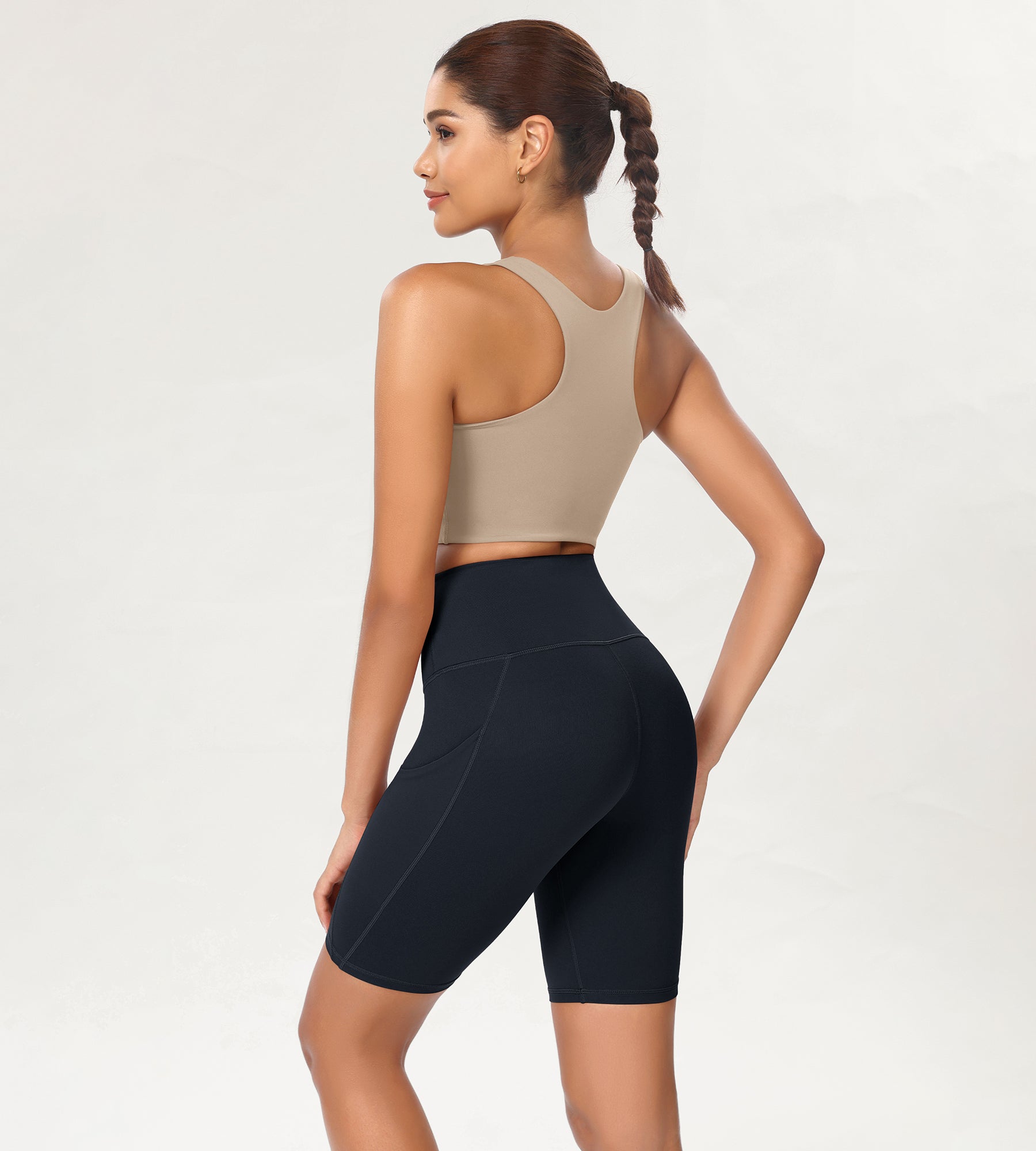 8 Tummy Control 2.0 High Waist Athletic Workout Shorts with Pockets - ododos