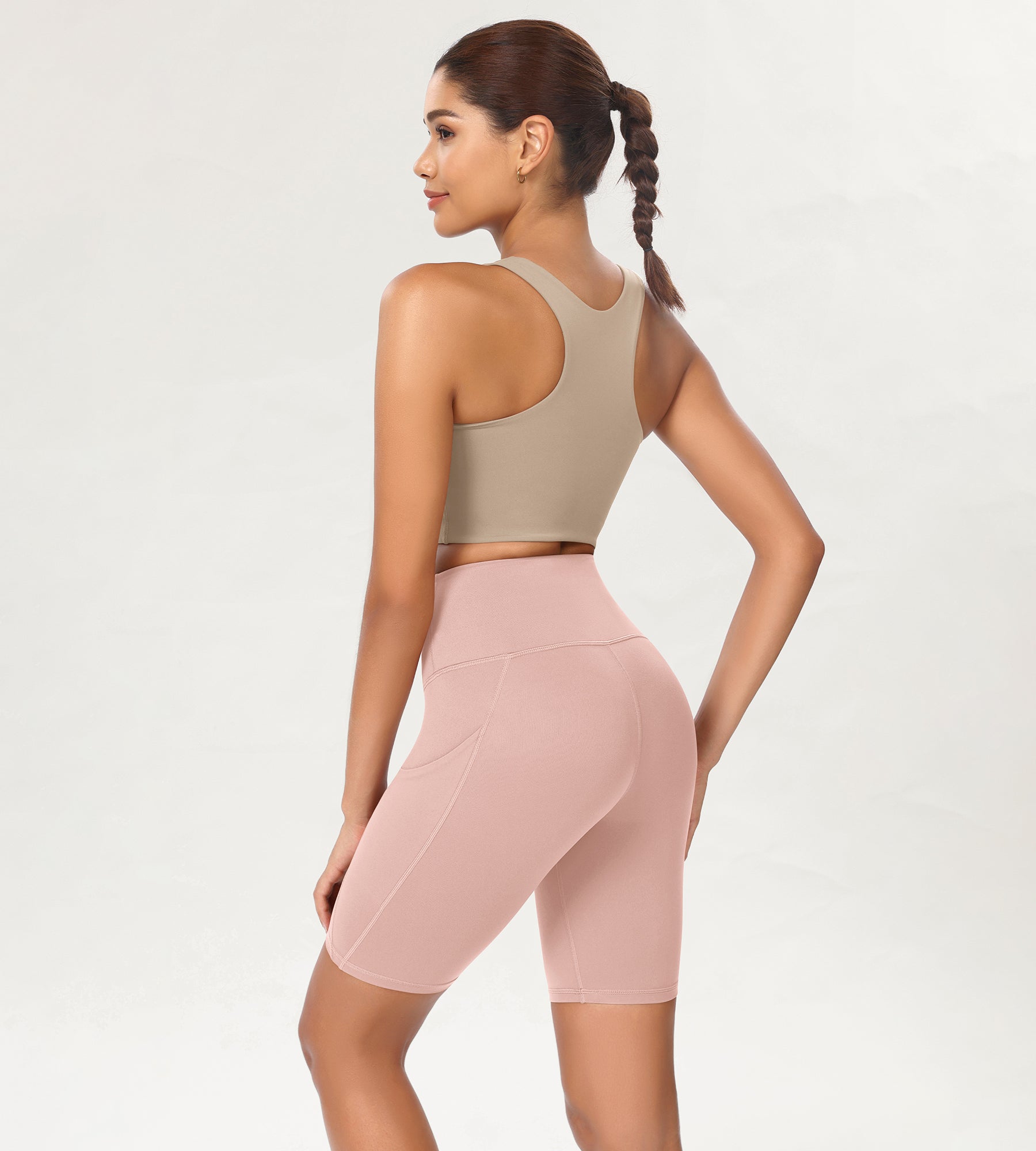 8 Tummy Control 2.0 High Waist Athletic Workout Shorts with Pockets - ododos