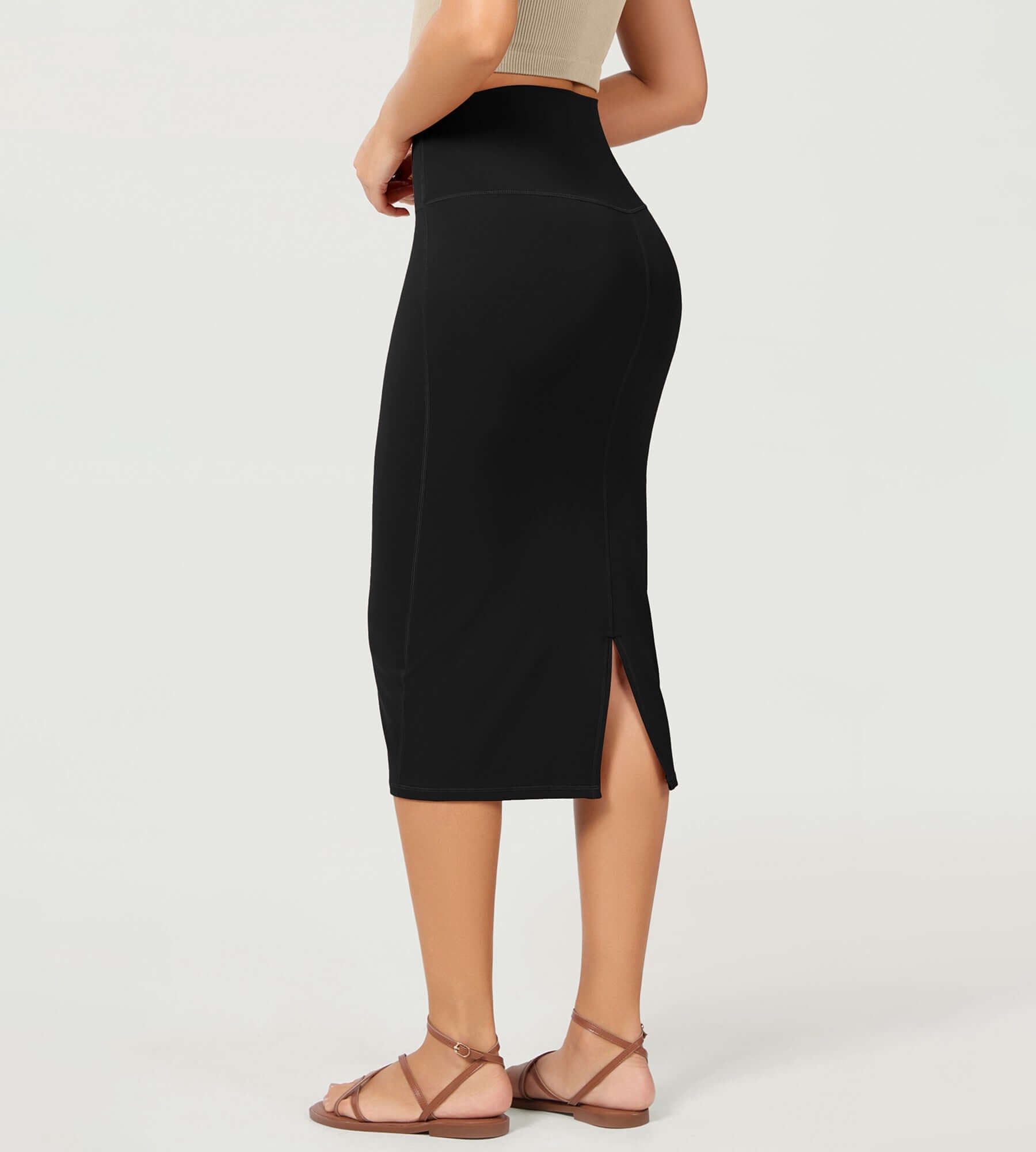 Women's High Waist Back Slit Bodycon Slim-Fit Pencil Skirts - ododos