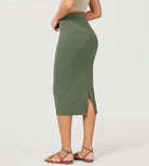 Women's High Waist Back Slit Bodycon Slim-Fit Pencil Skirts - ododos