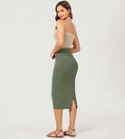 Women's High Waist Back Slit Bodycon Slim-Fit Pencil Skirts - ododos