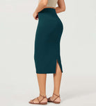 Women's High Waist Back Slit Bodycon Slim-Fit Pencil Skirts - ododos