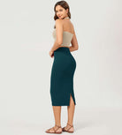 Women's High Waist Back Slit Bodycon Slim-Fit Pencil Skirts - ododos