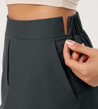 Cotton A-Line Mini Skirts with Pockets - ododos