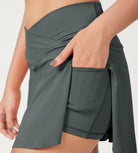 Pleated Crossover Tennis Skorts - ododos