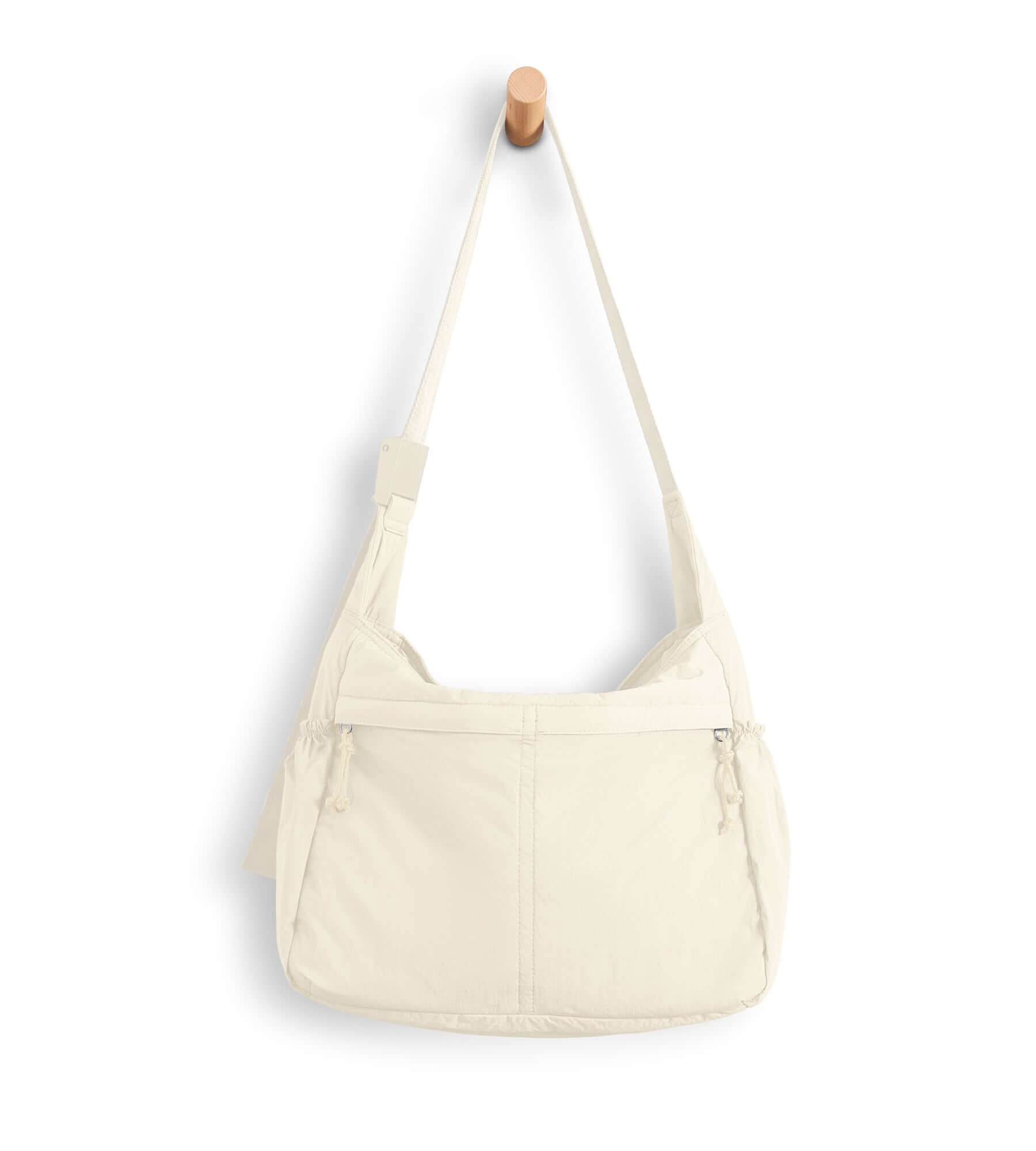 20L Crossbody Large Capacity Lightweight Hobo Shoulder Sling Bag Ivory - ododos