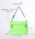 20L Crossbody Large Capacity Lightweight Hobo Shoulder Sling Bag - ododos