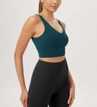 Cloud Feeling V Neck Padded Sports Bra - ododos