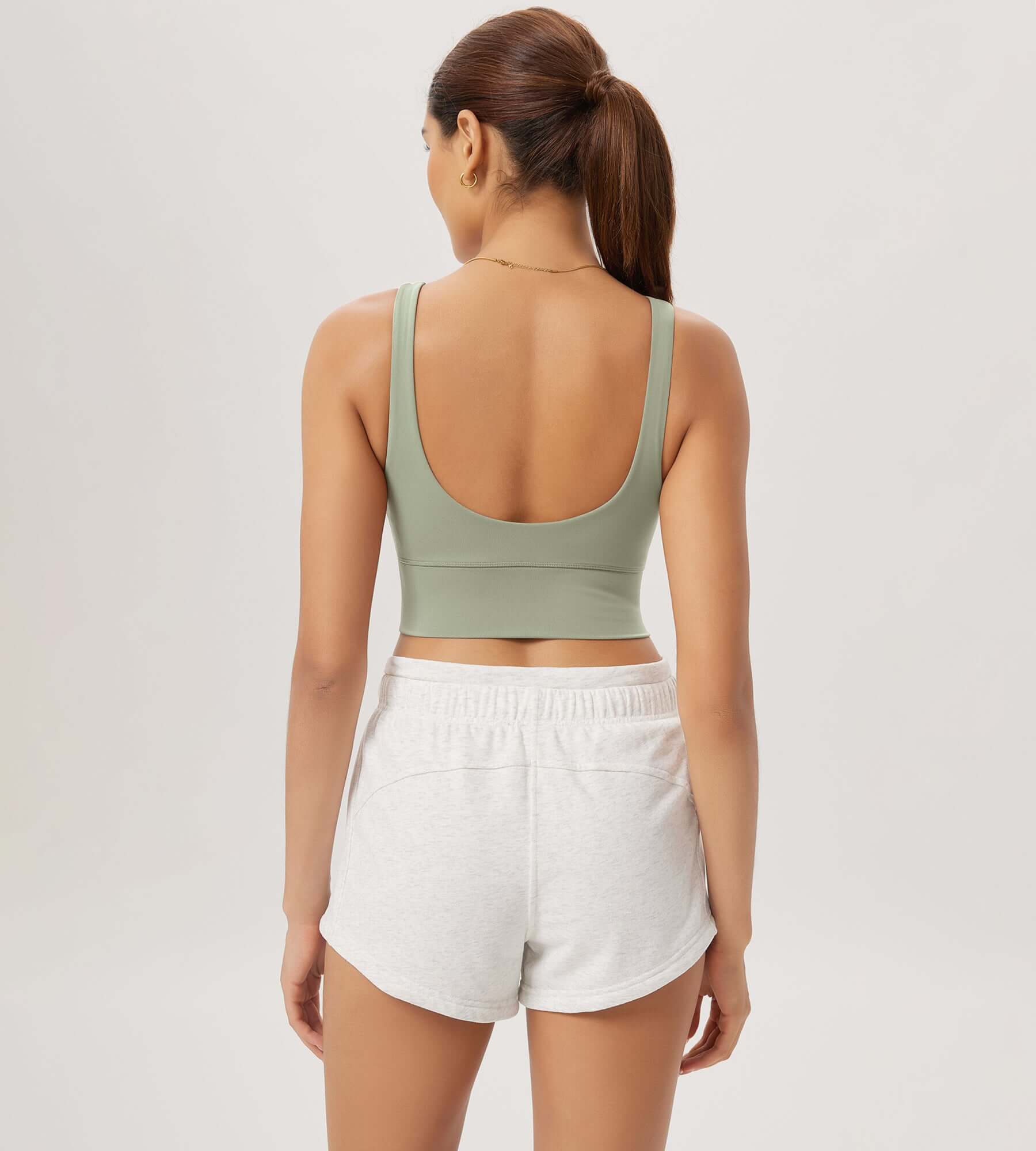 Cloud Feeling V Neck Padded Sports Bra - ododos