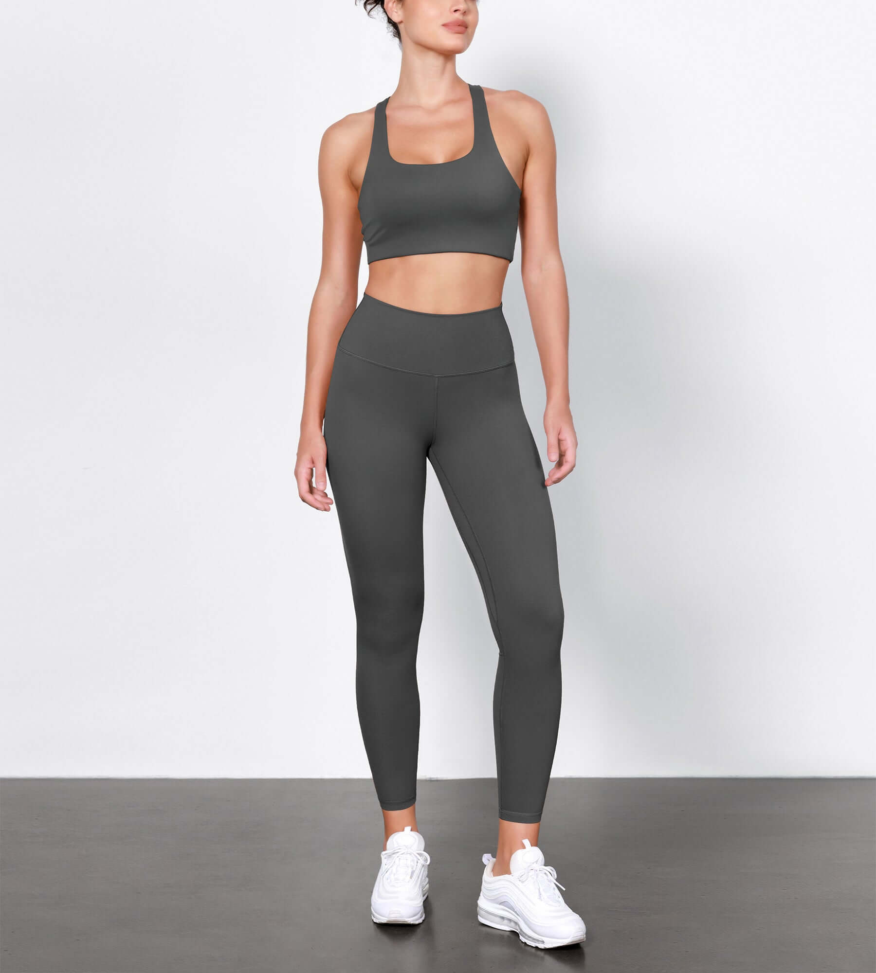 ODLIFT 25 High Waist Compression Yoga Leggings Charcoal - ododos