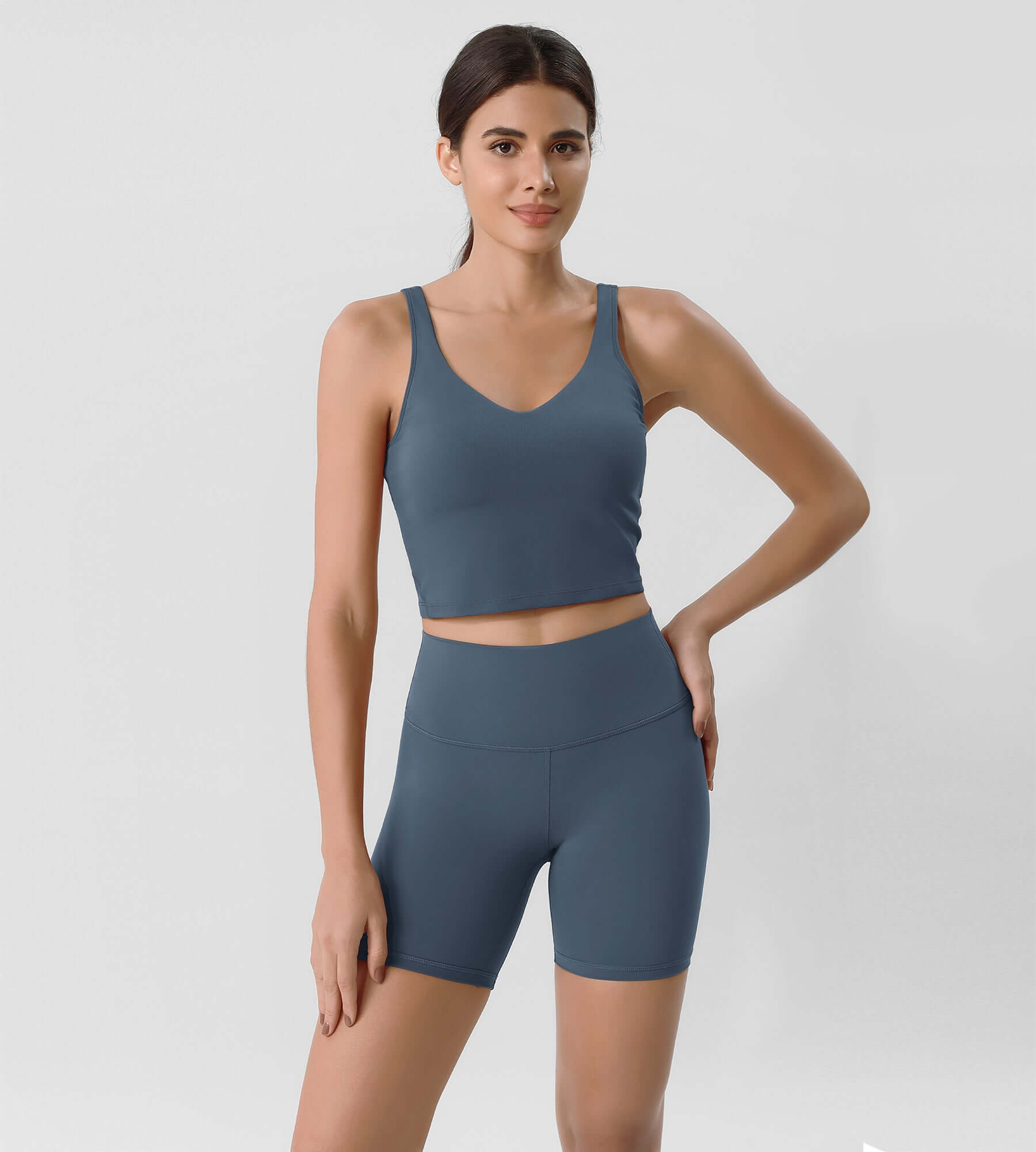 ODLIFT 6 High Waist Biker Shorts Ink Blue - ododos