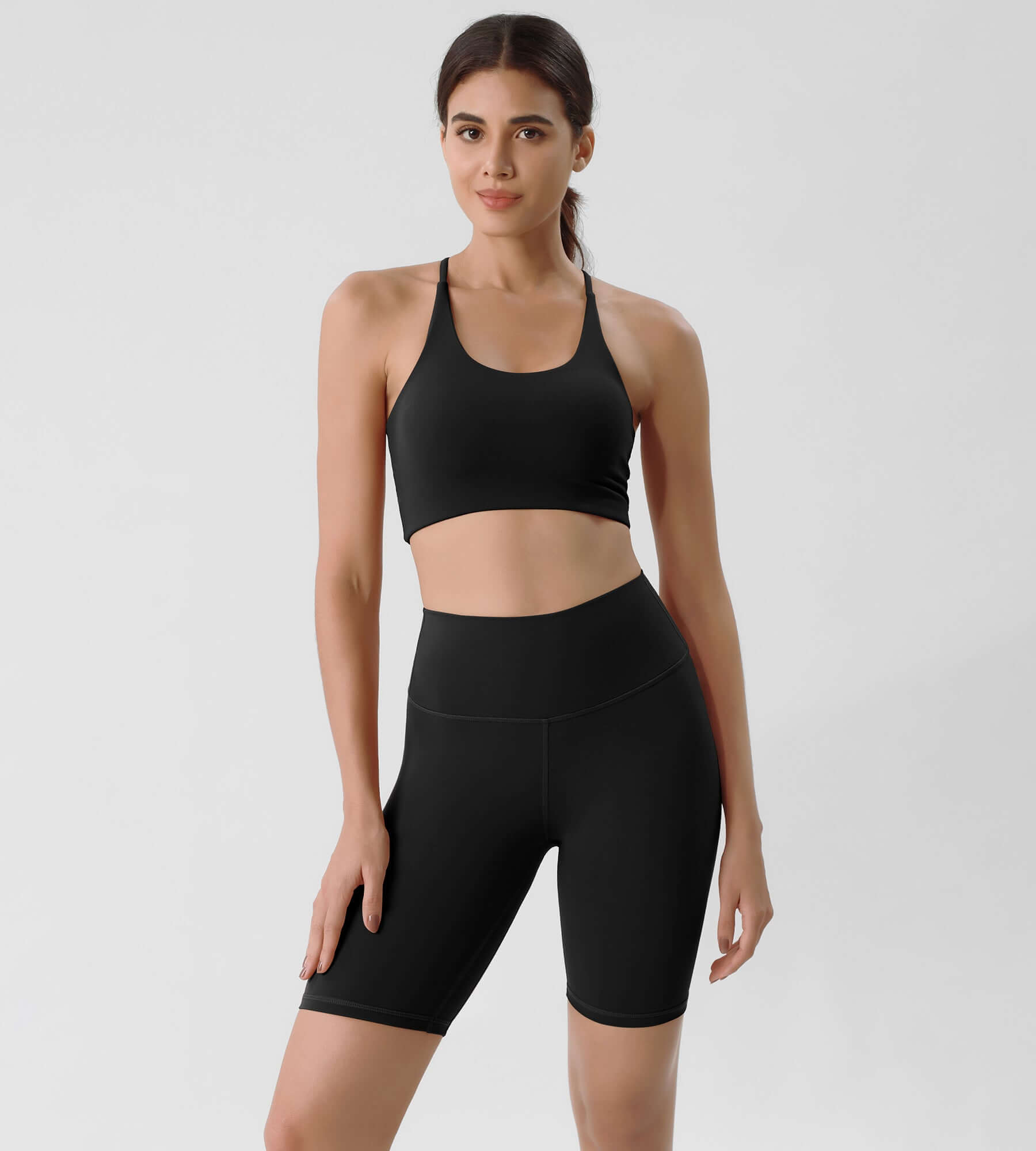 ODLIFT 8 High Waist Biker Shorts Black - ododos