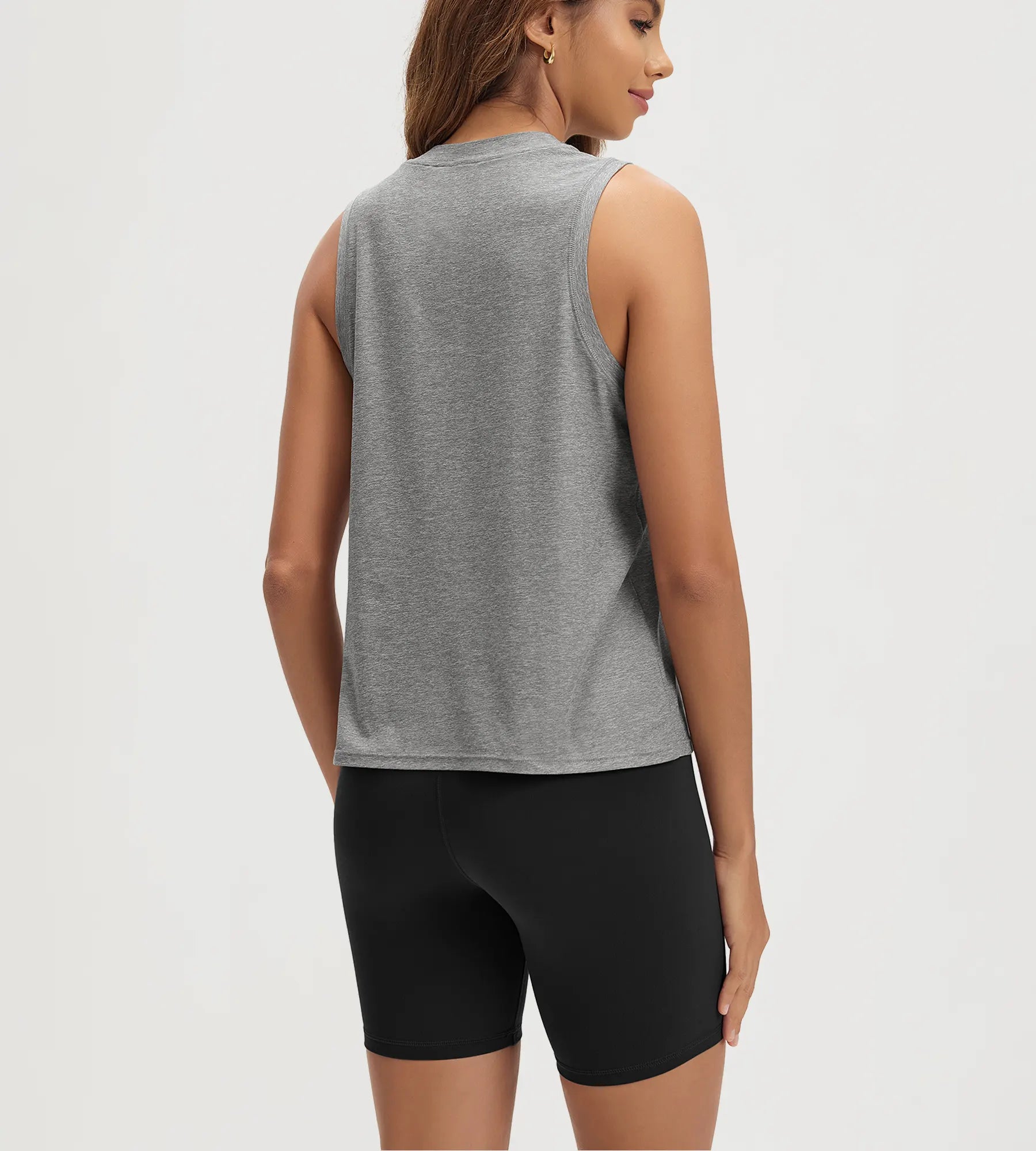 ODODOS Stratum Women's performance tank showing back view with soft fabric and athletic fit.
