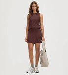 ODODOS Stratum Women's Performance Tank with mini skirt, perfect for workout wear.