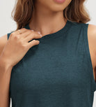 ODODOS Stratum Women's Performance Tank in soft fabric with mock neck design.