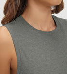 ODODOS Stratum Women's Performance Tank mock neck in soft, breathable fabric.