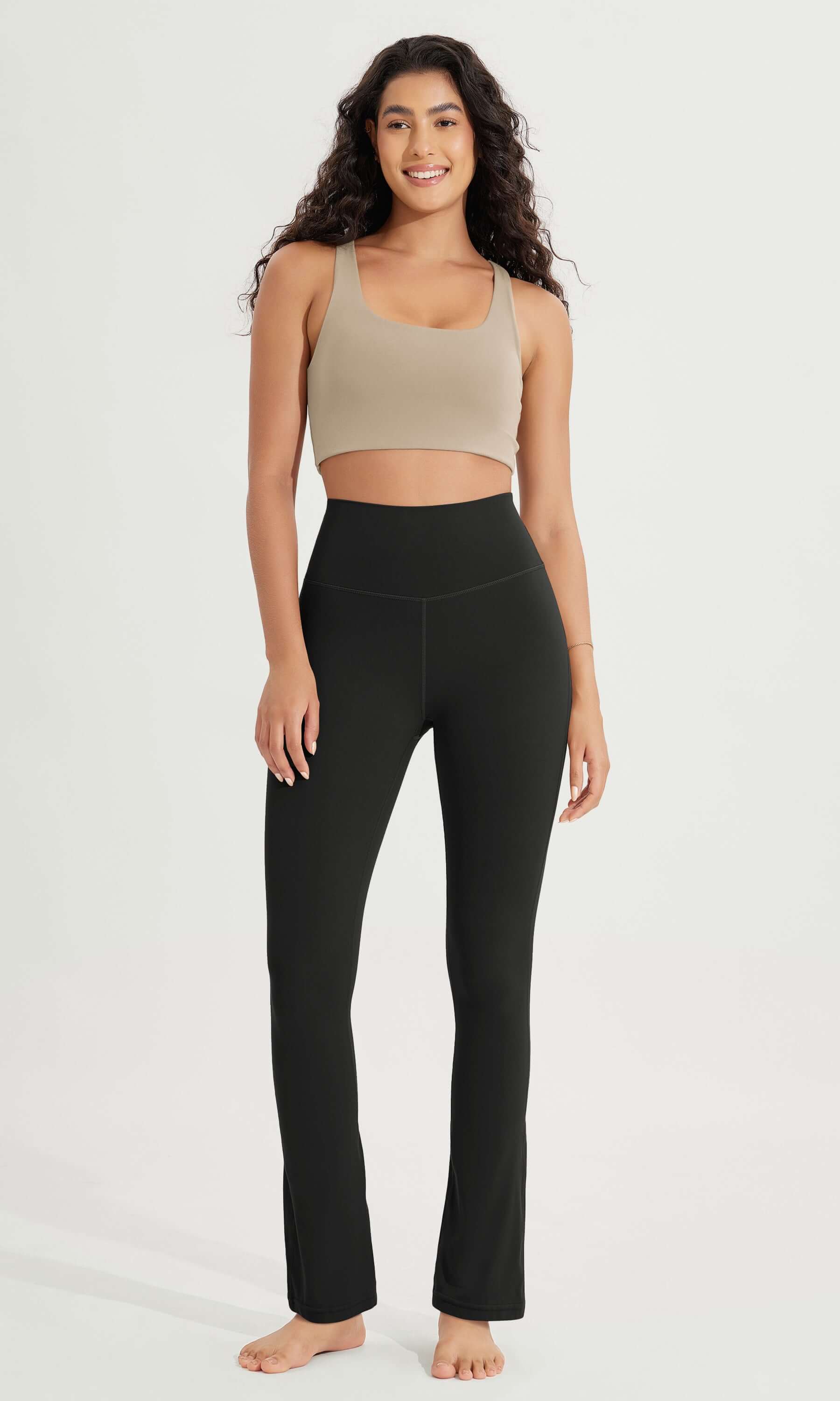 28 High Waist Casual Straight Leg Pants with Back Pocket - ododos