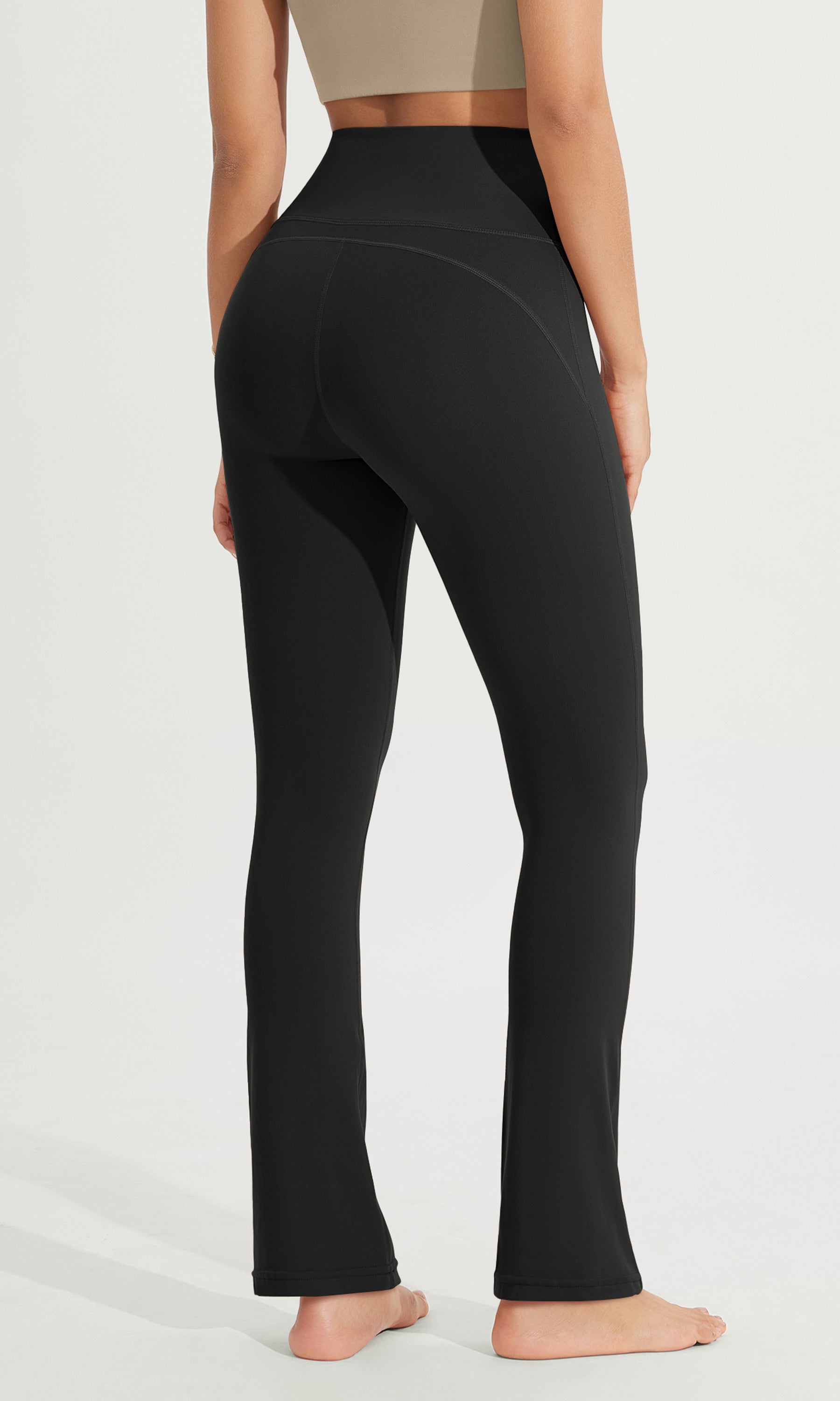 28 High Waist Casual Straight Leg Pants with Back Pocket - ododos