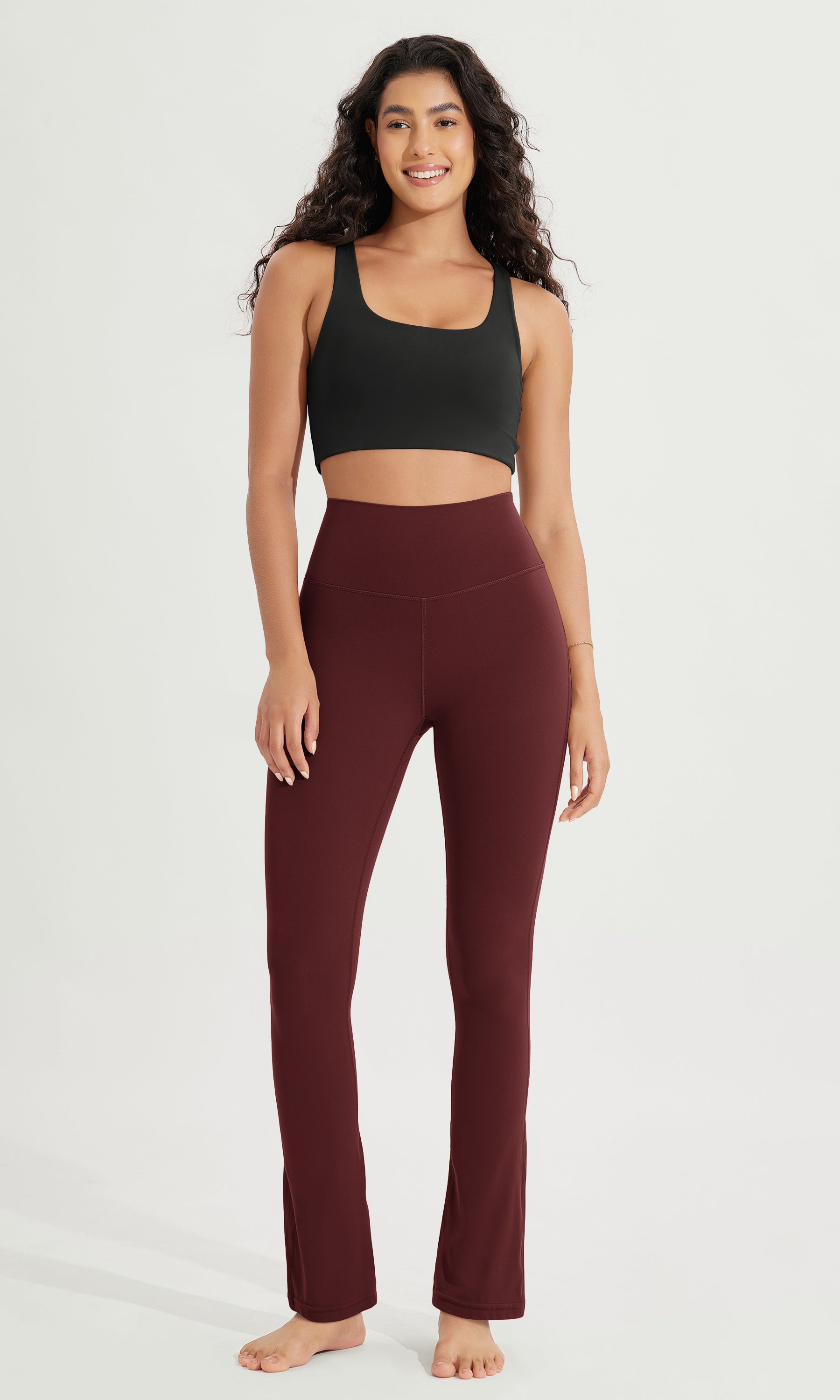 28 High Waist Casual Straight Leg Pants with Back Pocket - ododos