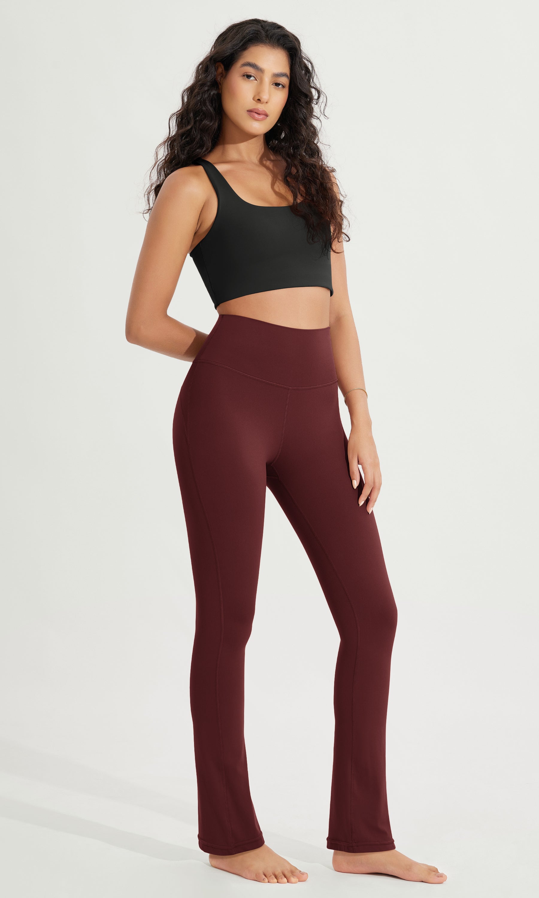 28 High Waist Casual Straight Leg Pants with Back Pocket - ododos