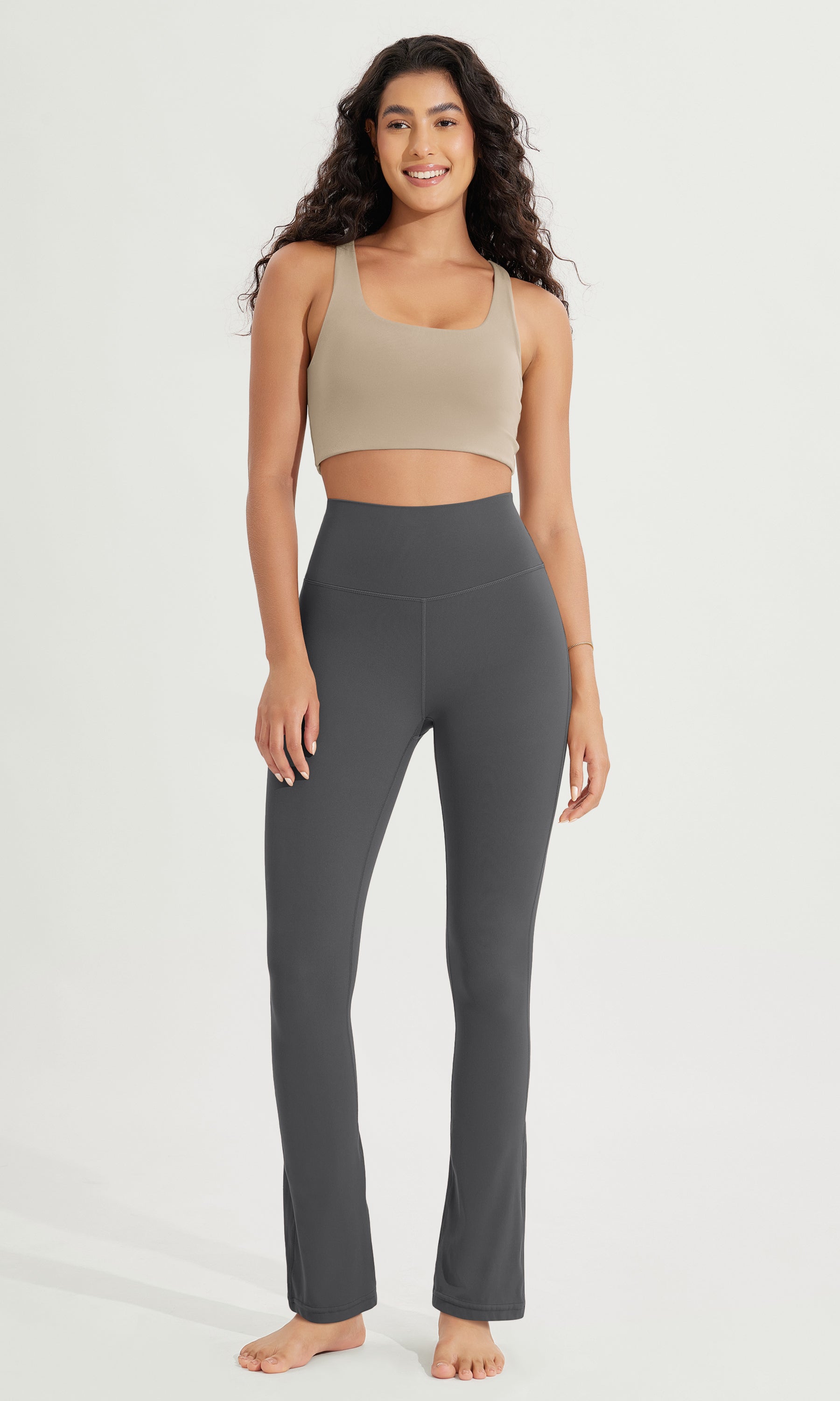 28 High Waist Casual Straight Leg Pants with Back Pocket - ododos