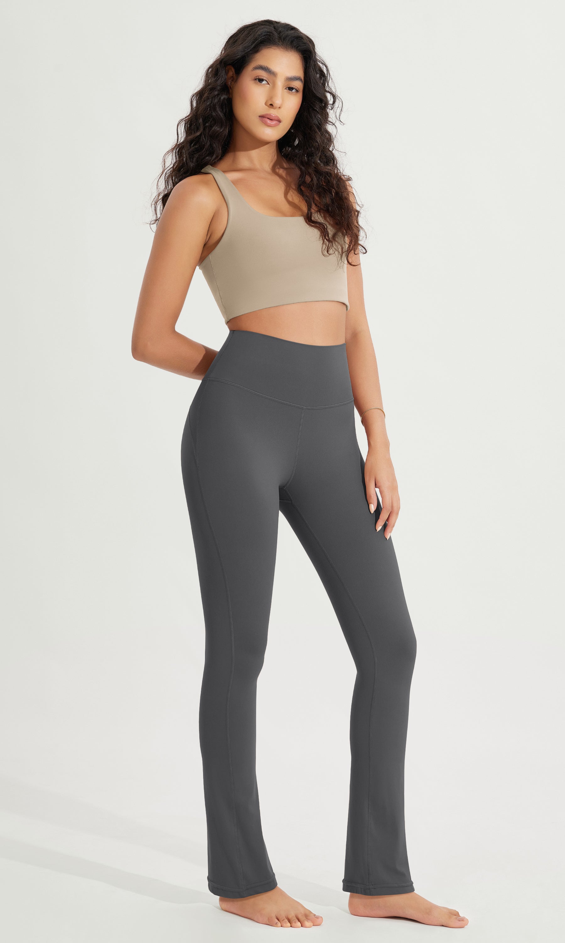 28 High Waist Casual Straight Leg Pants with Back Pocket - ododos