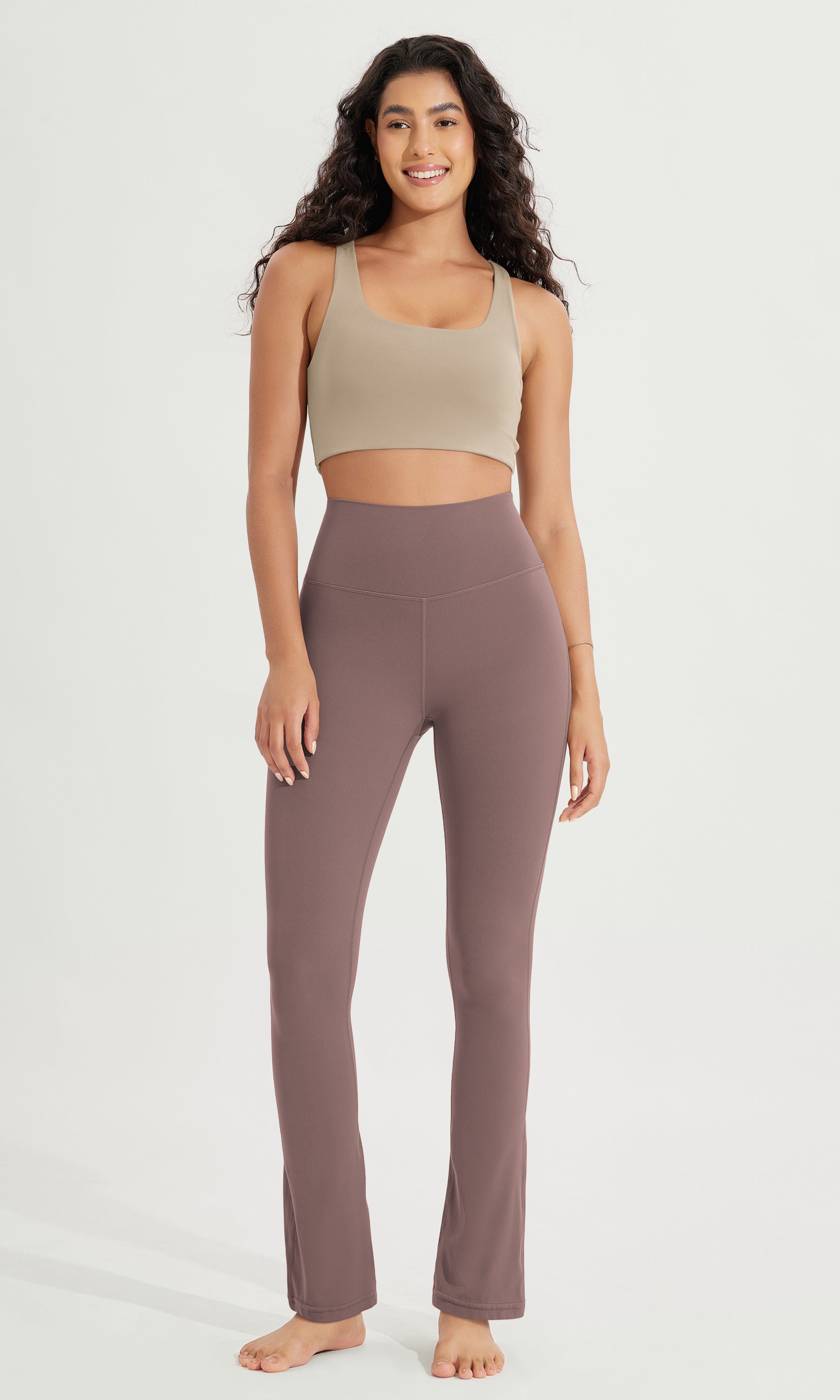 28 High Waist Casual Straight Leg Pants with Back Pocket - ododos