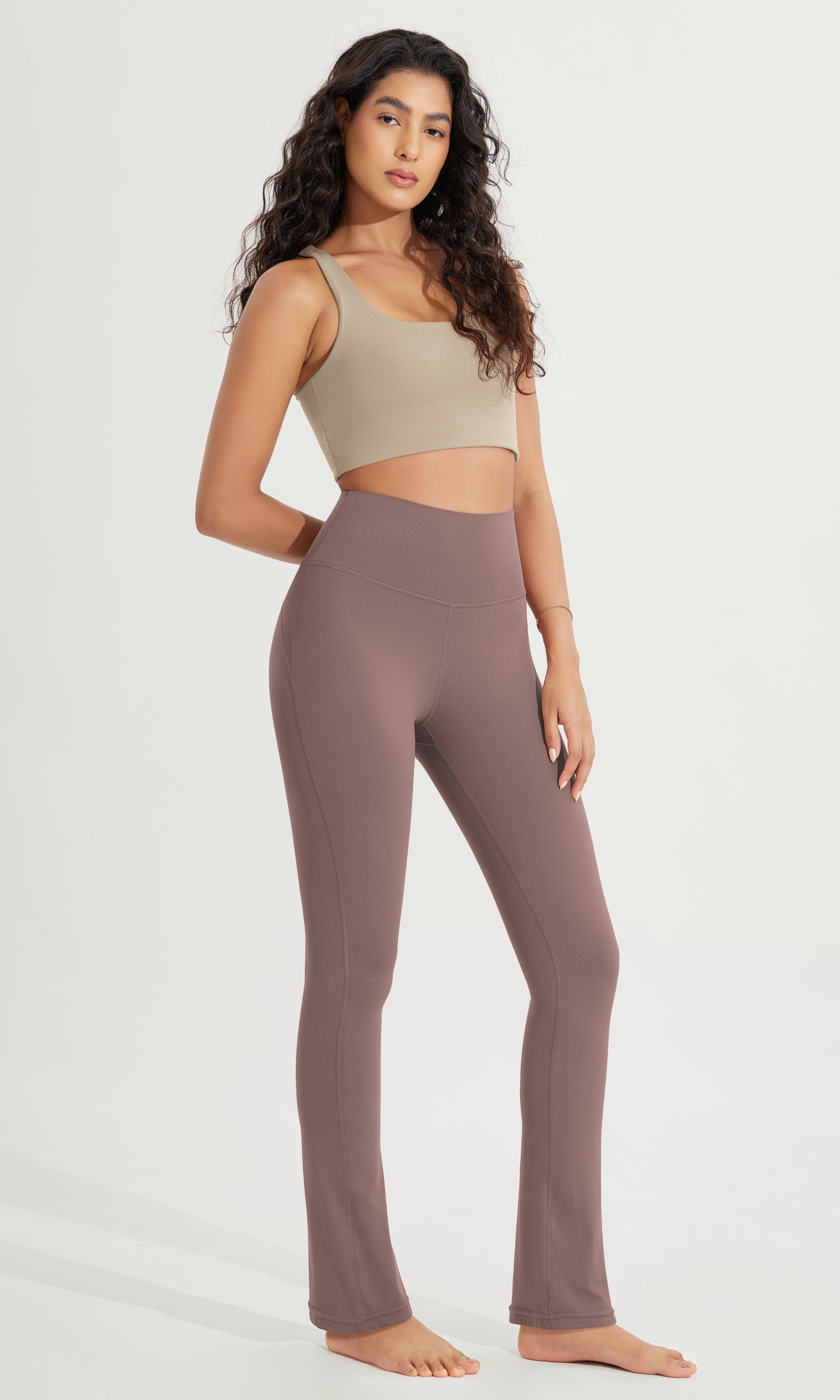 28 High Waist Casual Straight Leg Pants with Back Pocket - ododos