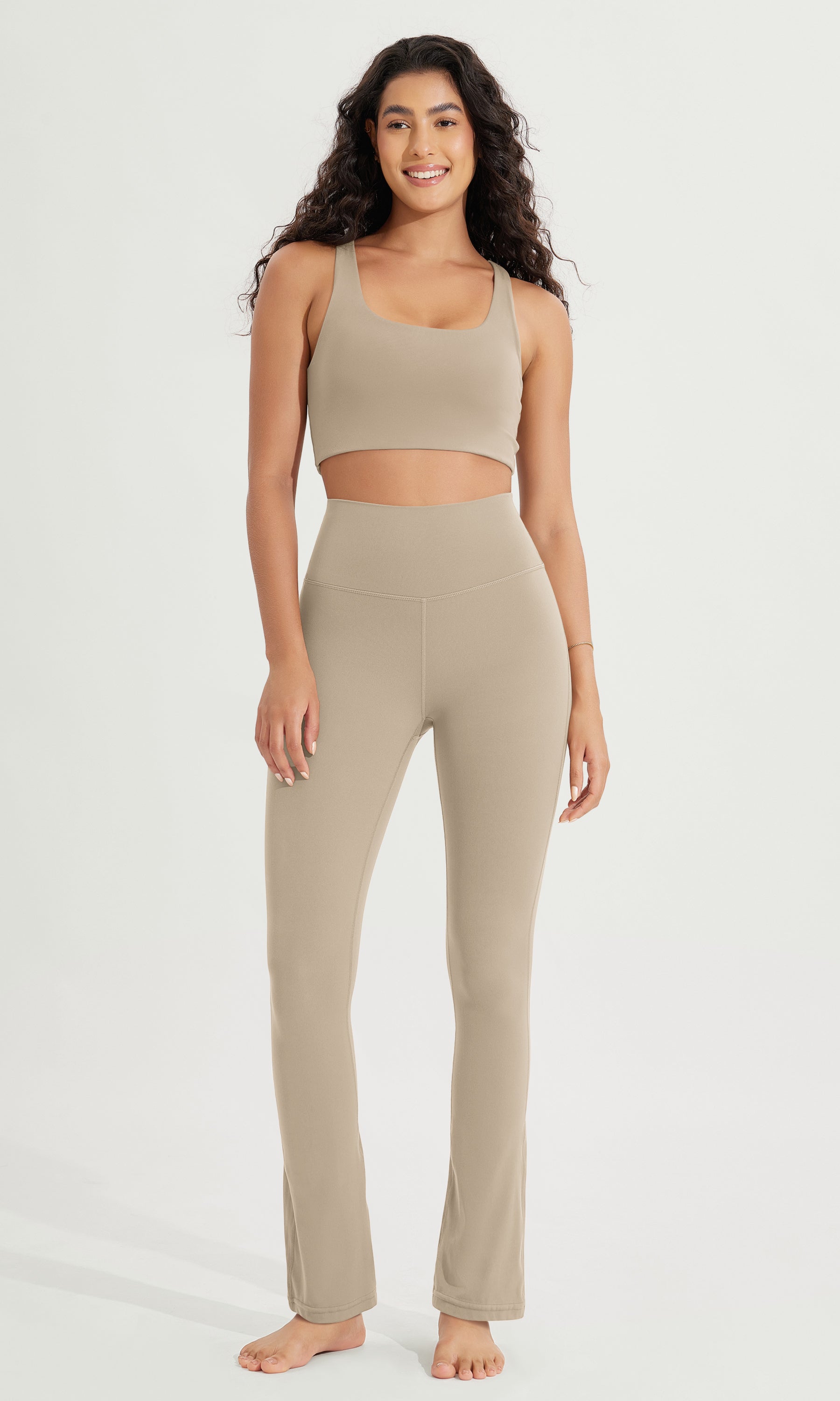 28 High Waist Casual Straight Leg Pants with Back Pocket - ododos