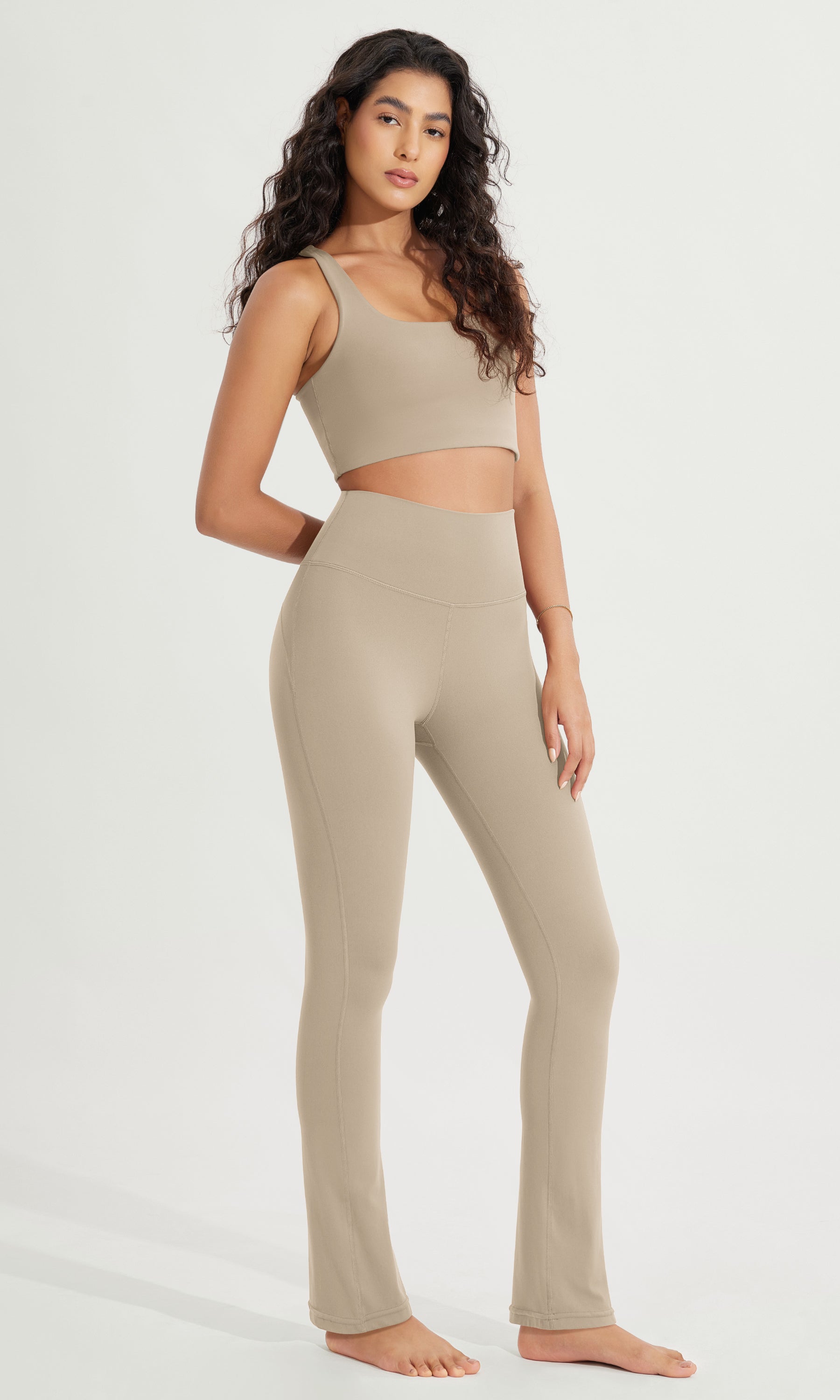 28 High Waist Casual Straight Leg Pants with Back Pocket - ododos