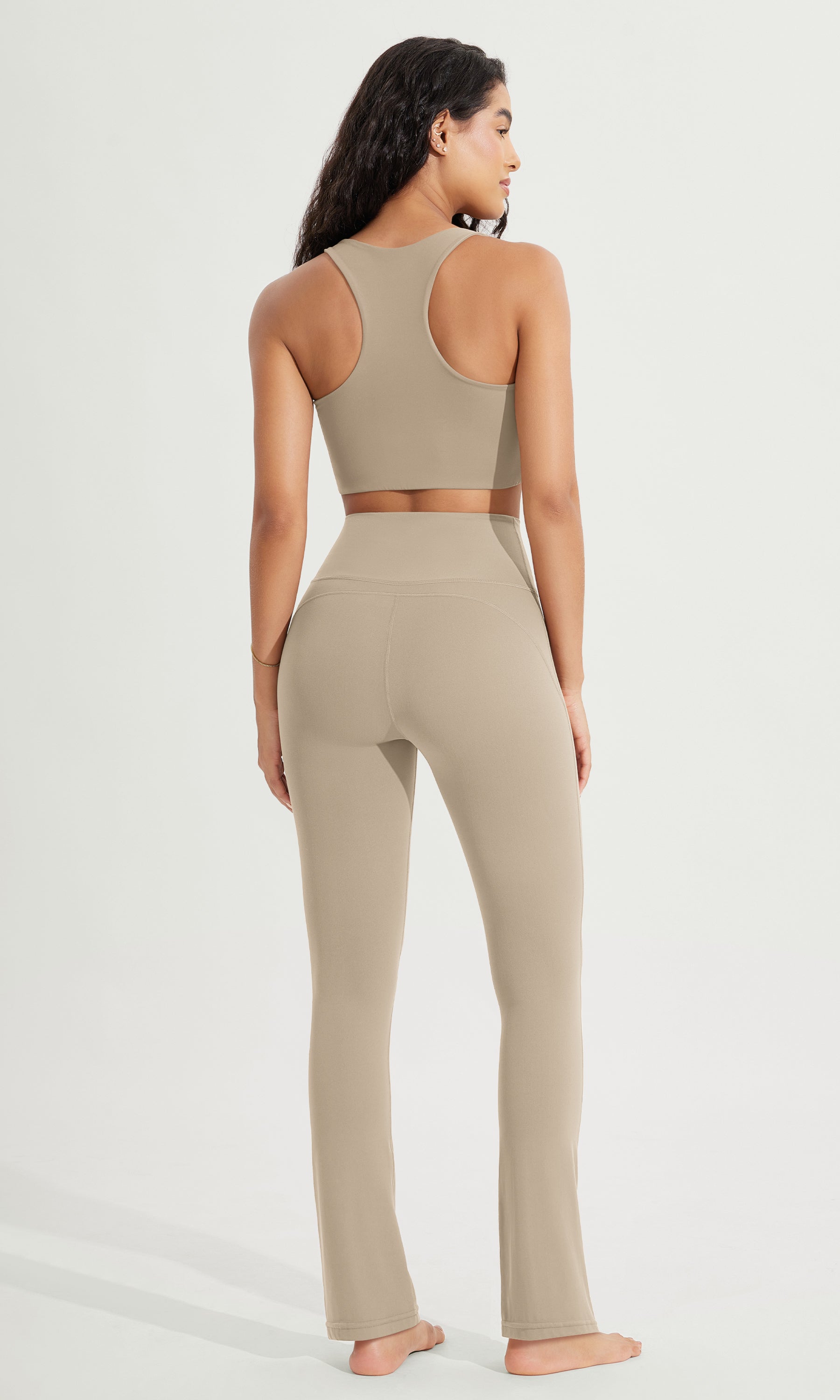 28 High Waist Casual Straight Leg Pants with Back Pocket - ododos