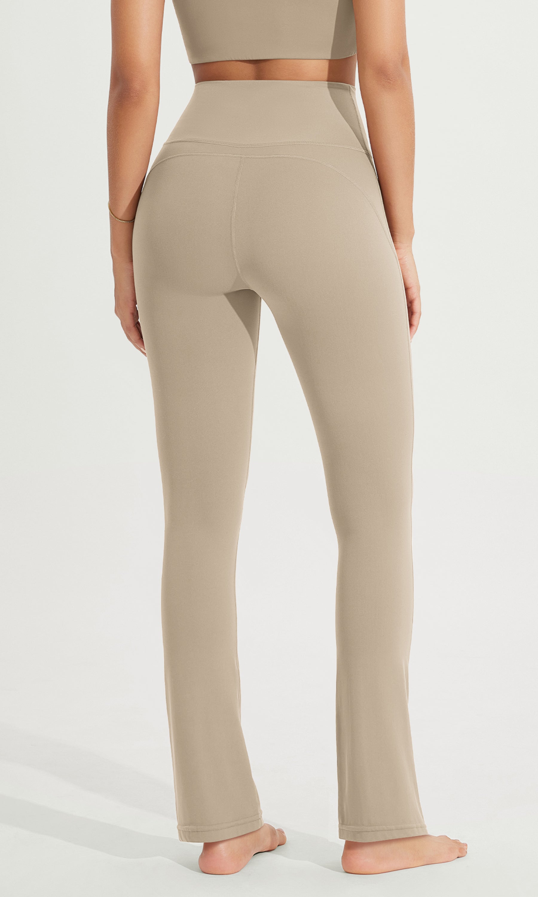 28 High Waist Casual Straight Leg Pants with Back Pocket - ododos