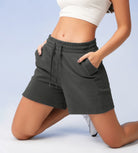 5" Cotton French Terry High Waist Lounge Shorts - ododos