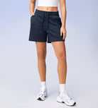 5" Cotton French Terry High Waist Lounge Shorts - ododos