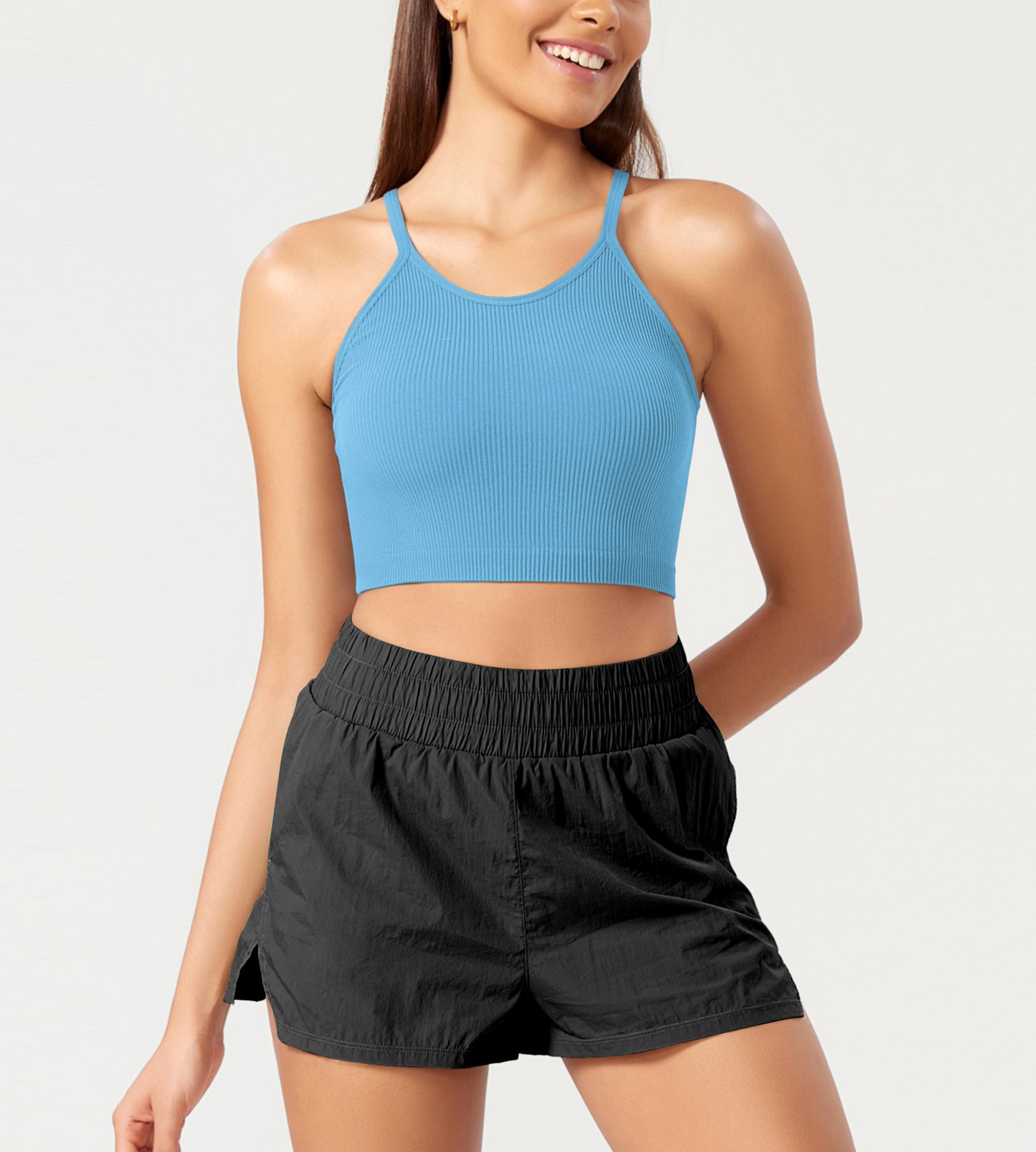 3-Pack Seamless Ribbed Crop Camisole - ododos