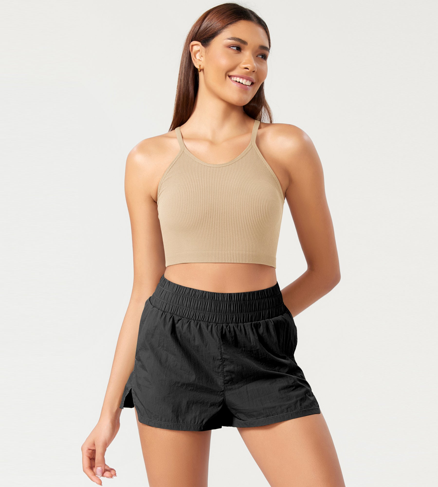 3-Pack Seamless Ribbed Crop Camisole - ododos