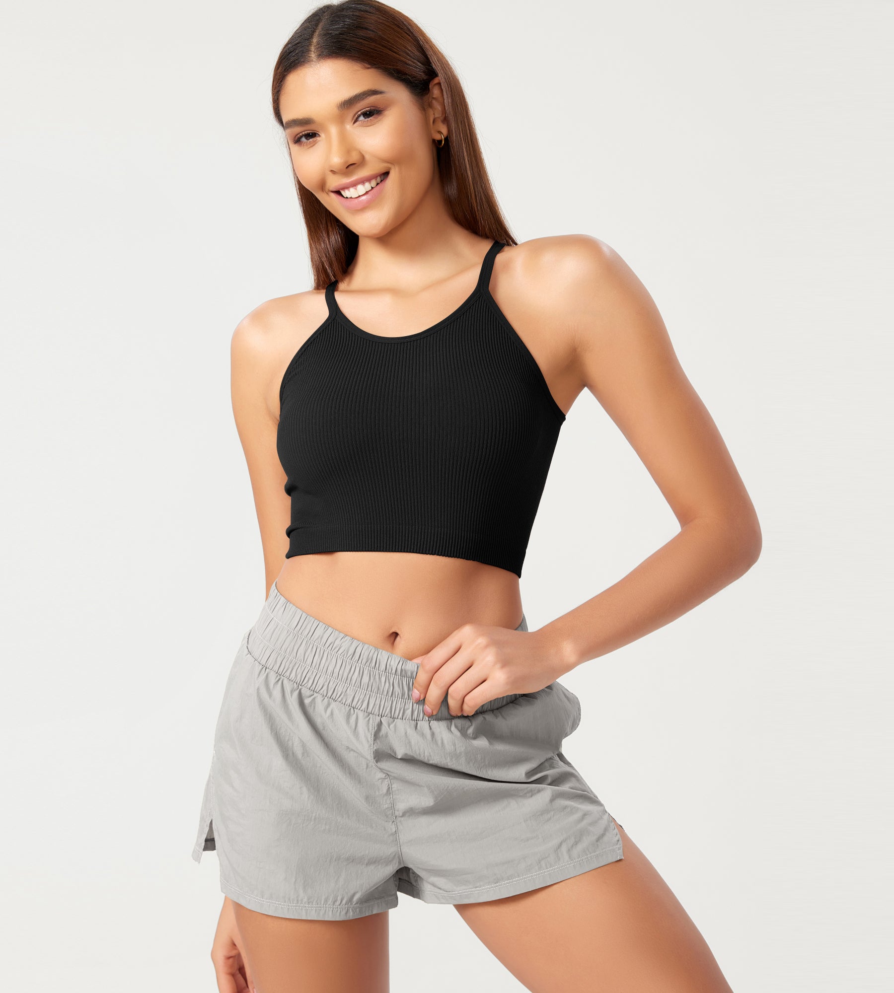 3-Pack Seamless Ribbed Crop Camisole - ododos