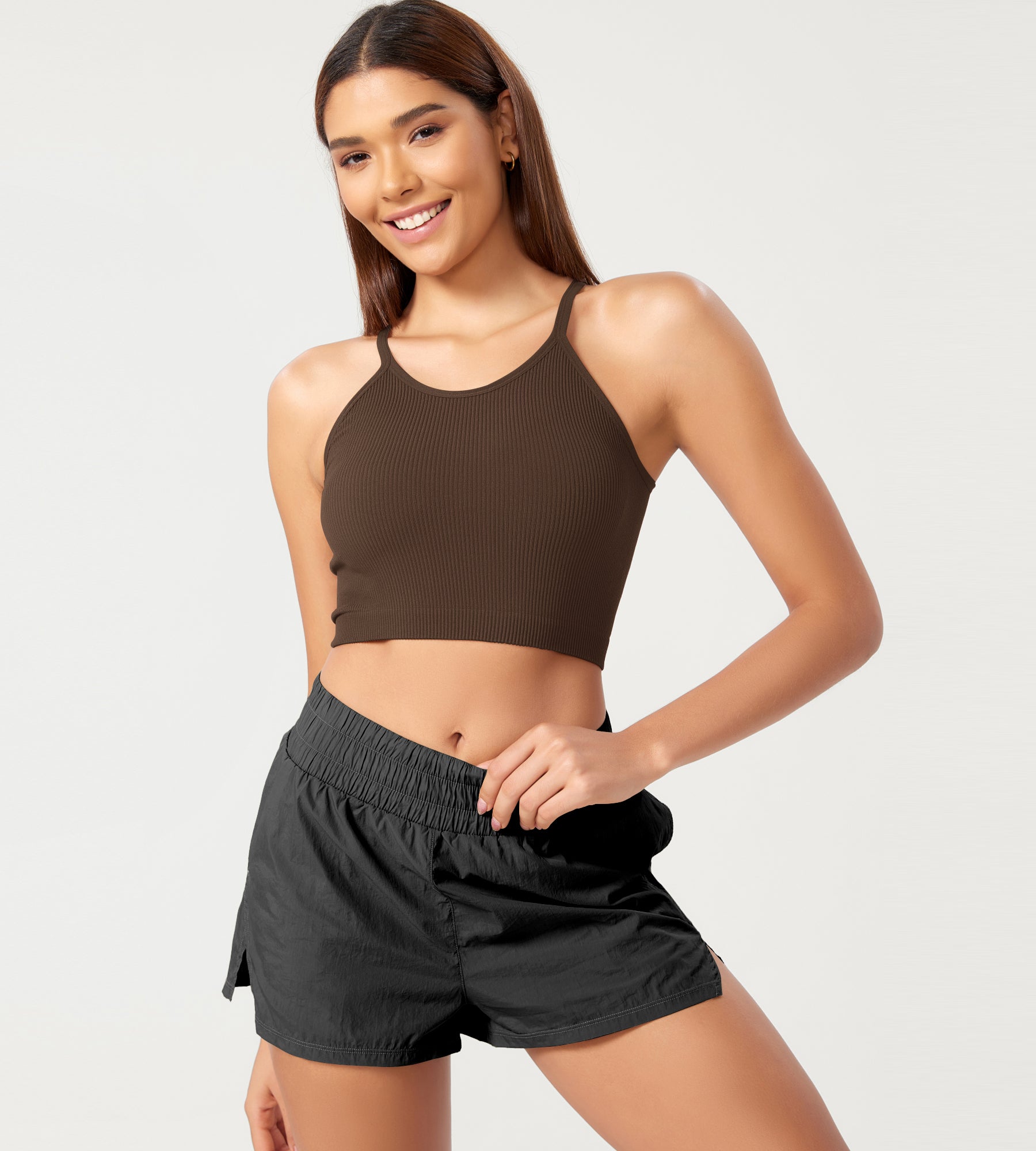 3-Pack Seamless Ribbed Crop Camisole - ododos