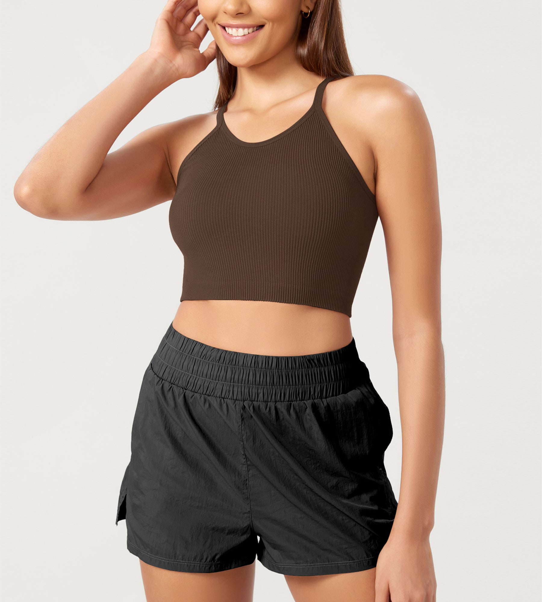 3-Pack Seamless Ribbed Crop Camisole - ododos