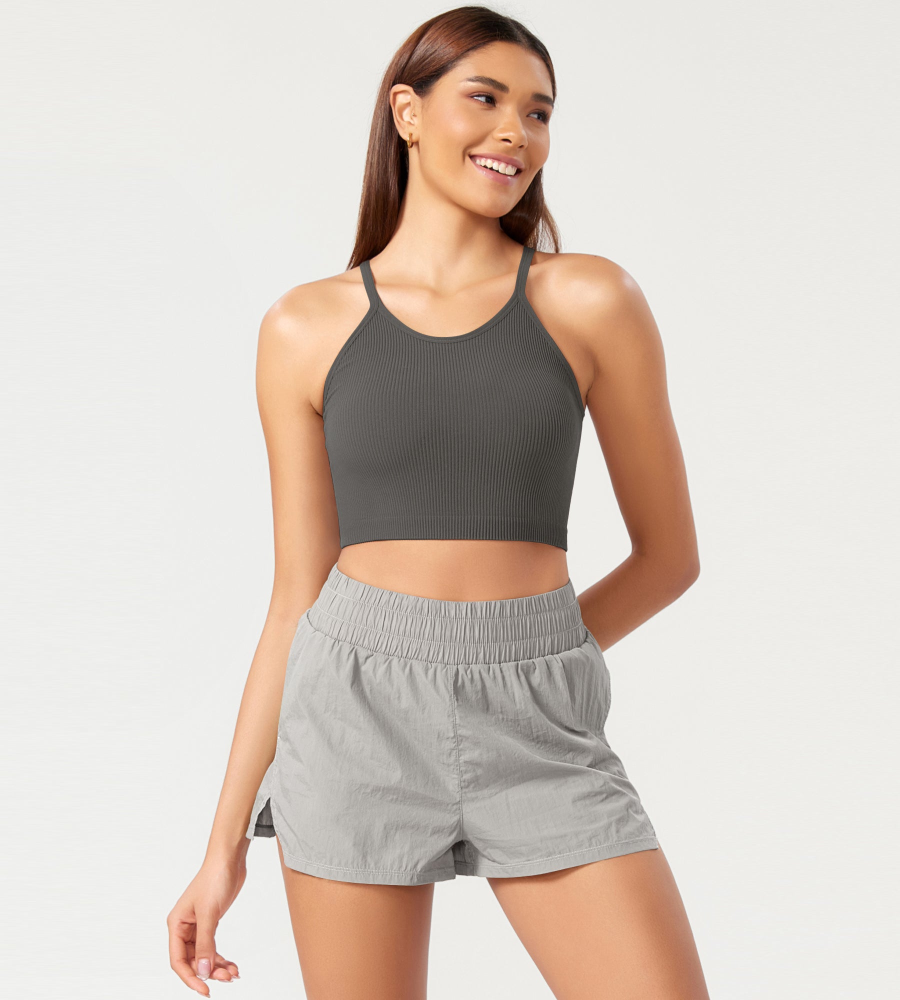 3-Pack Seamless Ribbed Crop Camisole - ododos