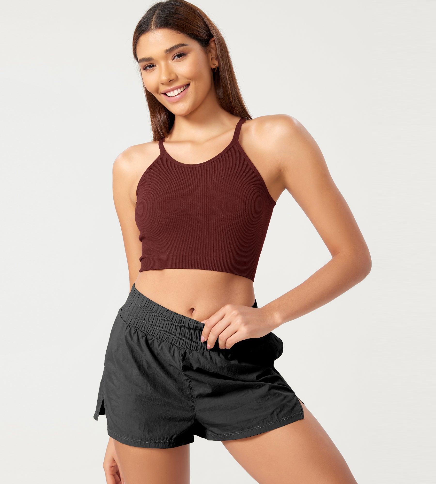 3-Pack Seamless Ribbed Crop Camisole - ododos