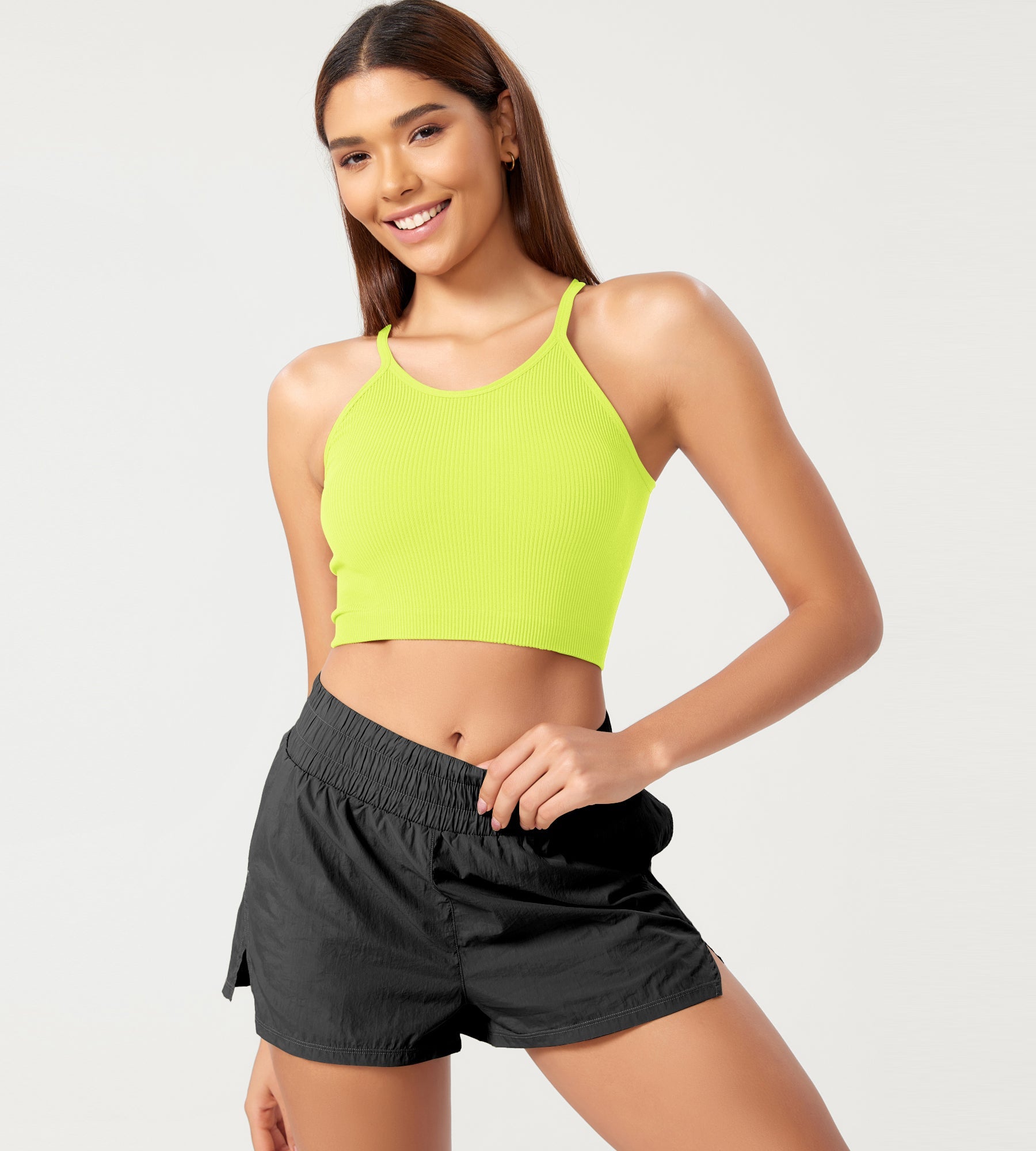 3-Pack Seamless Ribbed Crop Camisole - ododos