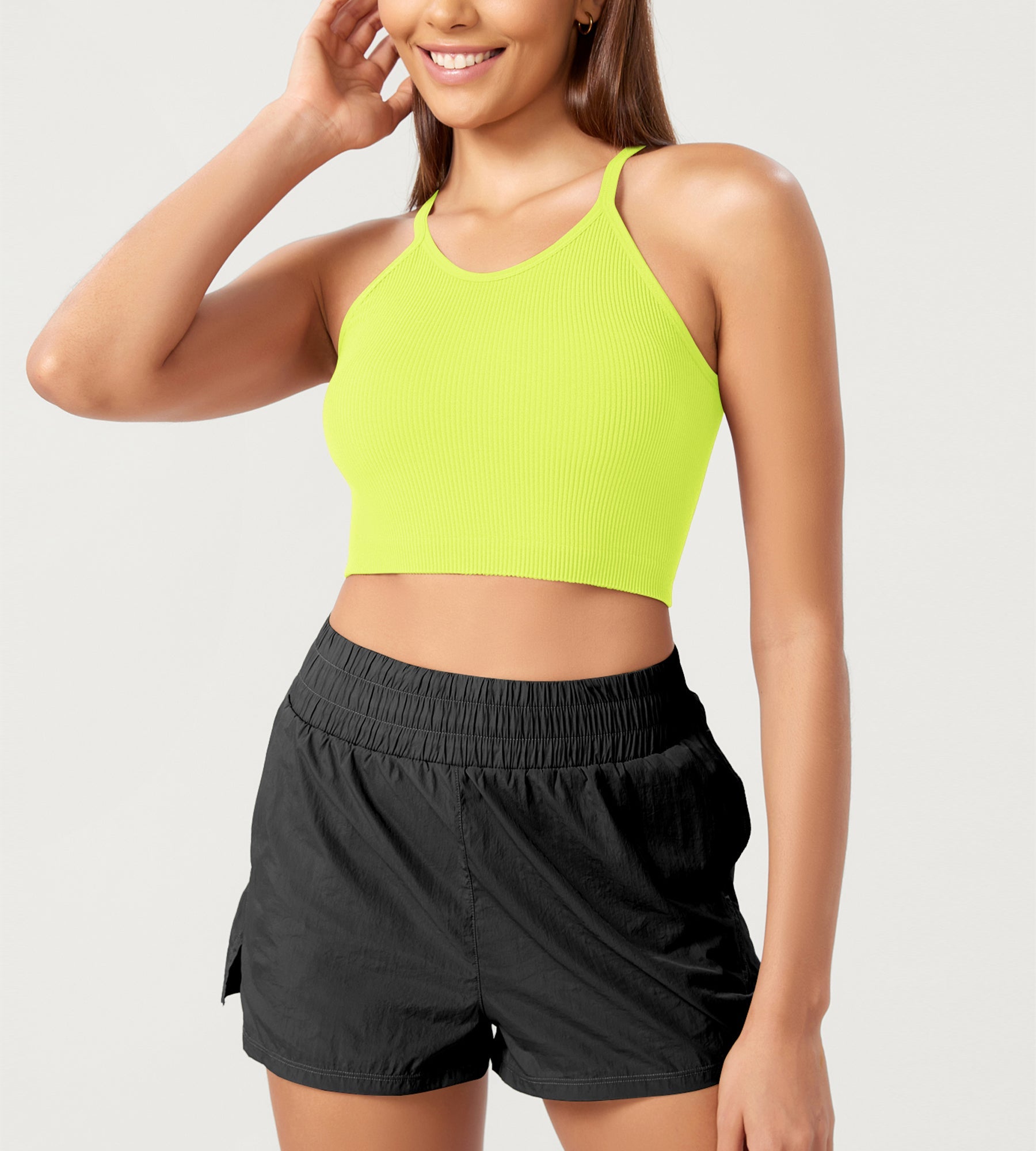 3-Pack Seamless Ribbed Crop Camisole - ododos