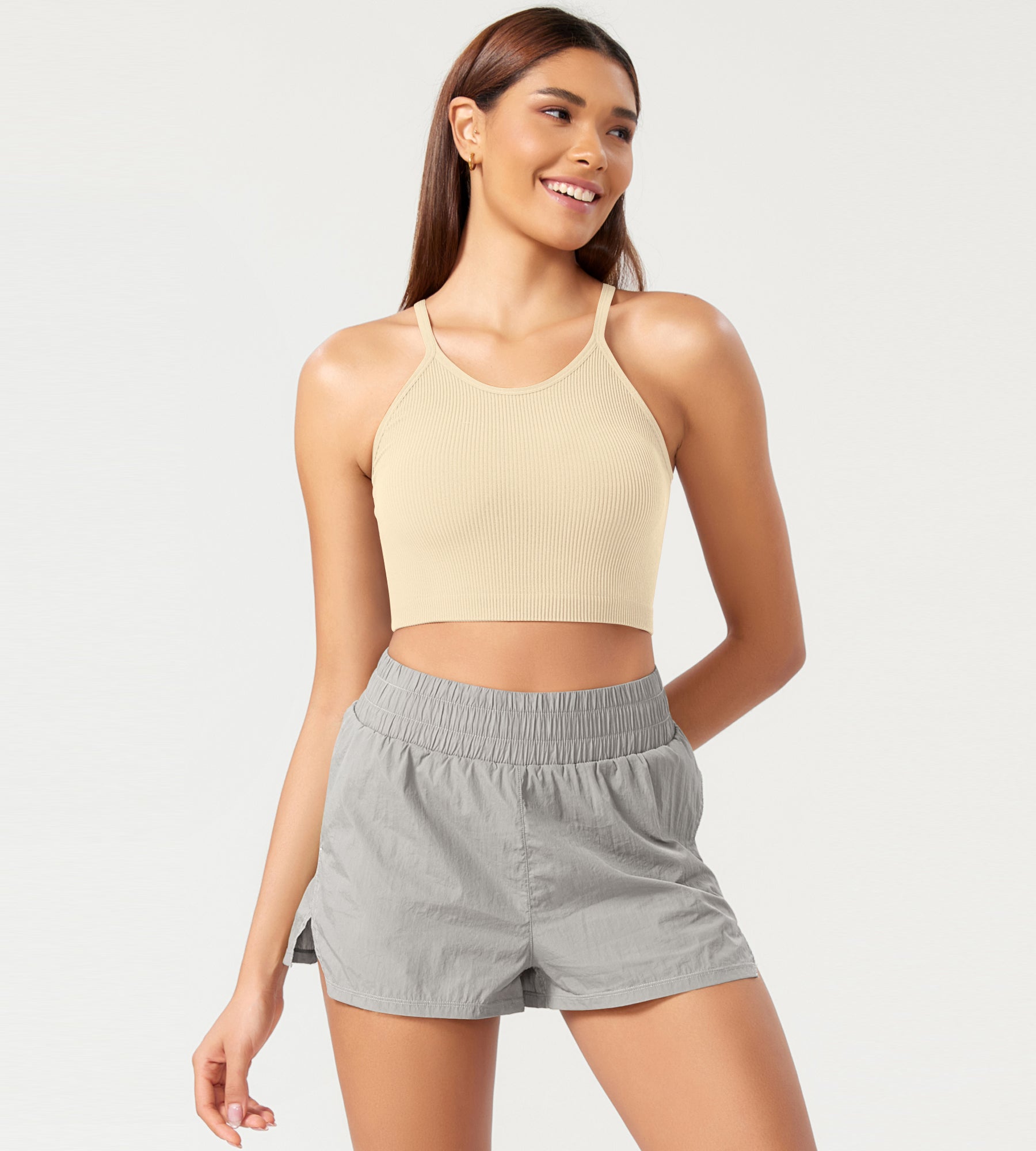 3-Pack Seamless Ribbed Crop Camisole - ododos