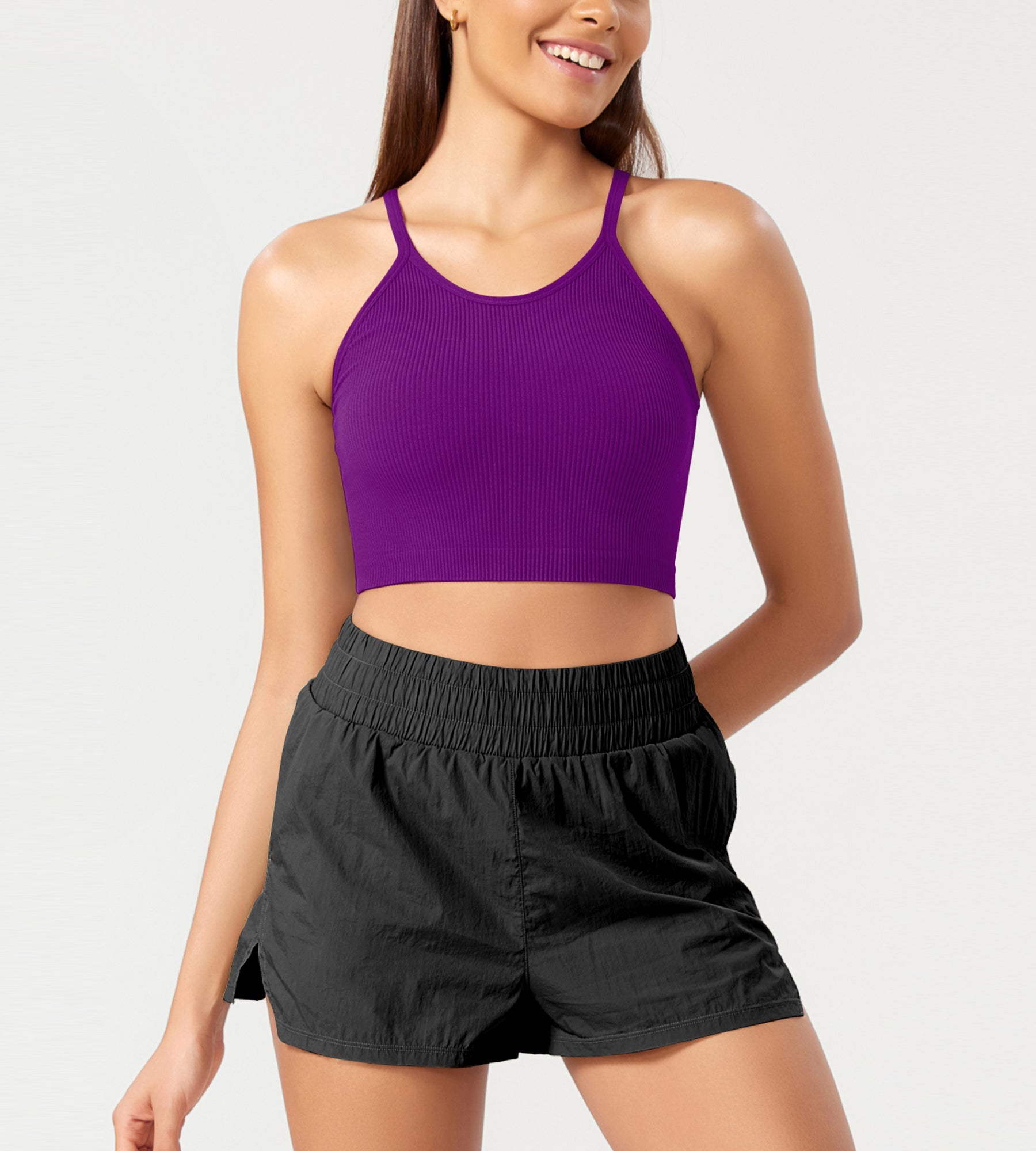 3-Pack Seamless Ribbed Crop Camisole - ododos