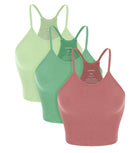 3-Pack Long Seamless Camisole Watermelon+Emerald+Mint - ododos